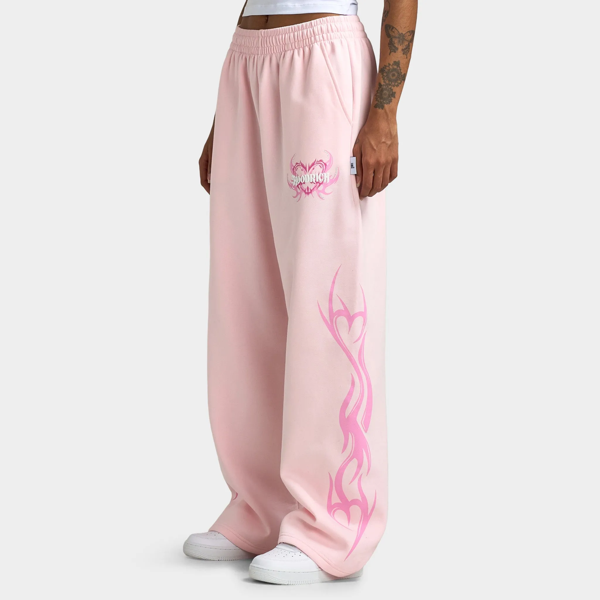 Hoodrich Women's Flux Oversized Wide Leg Joggers / Pink sold by JD Sports product image thumbnail 3