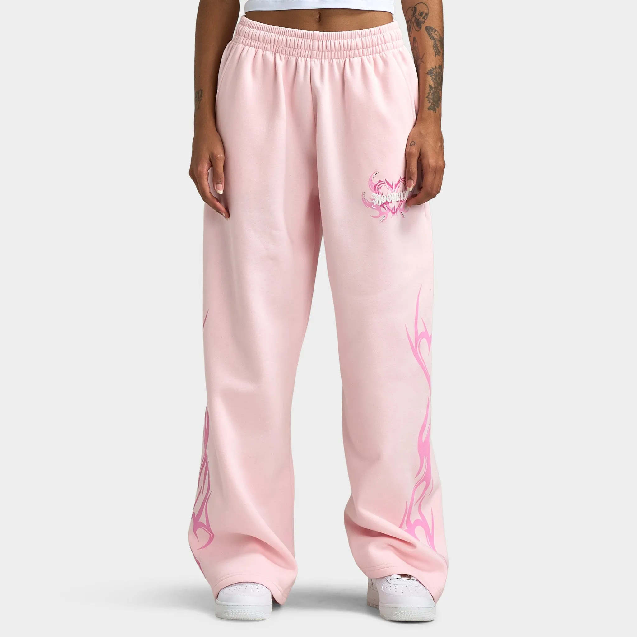 Hoodrich Women's Flux Oversized Wide Leg Joggers / Pink sold by JD Sports