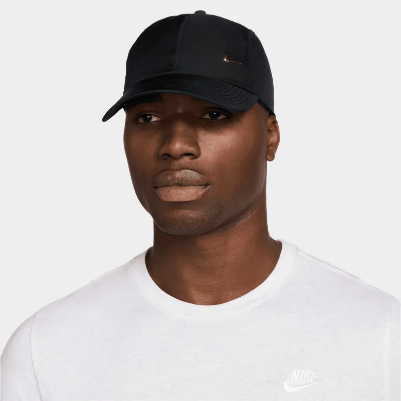Nike Metal Swoosh Logo Cap Black / Metallic Gold made by Nike