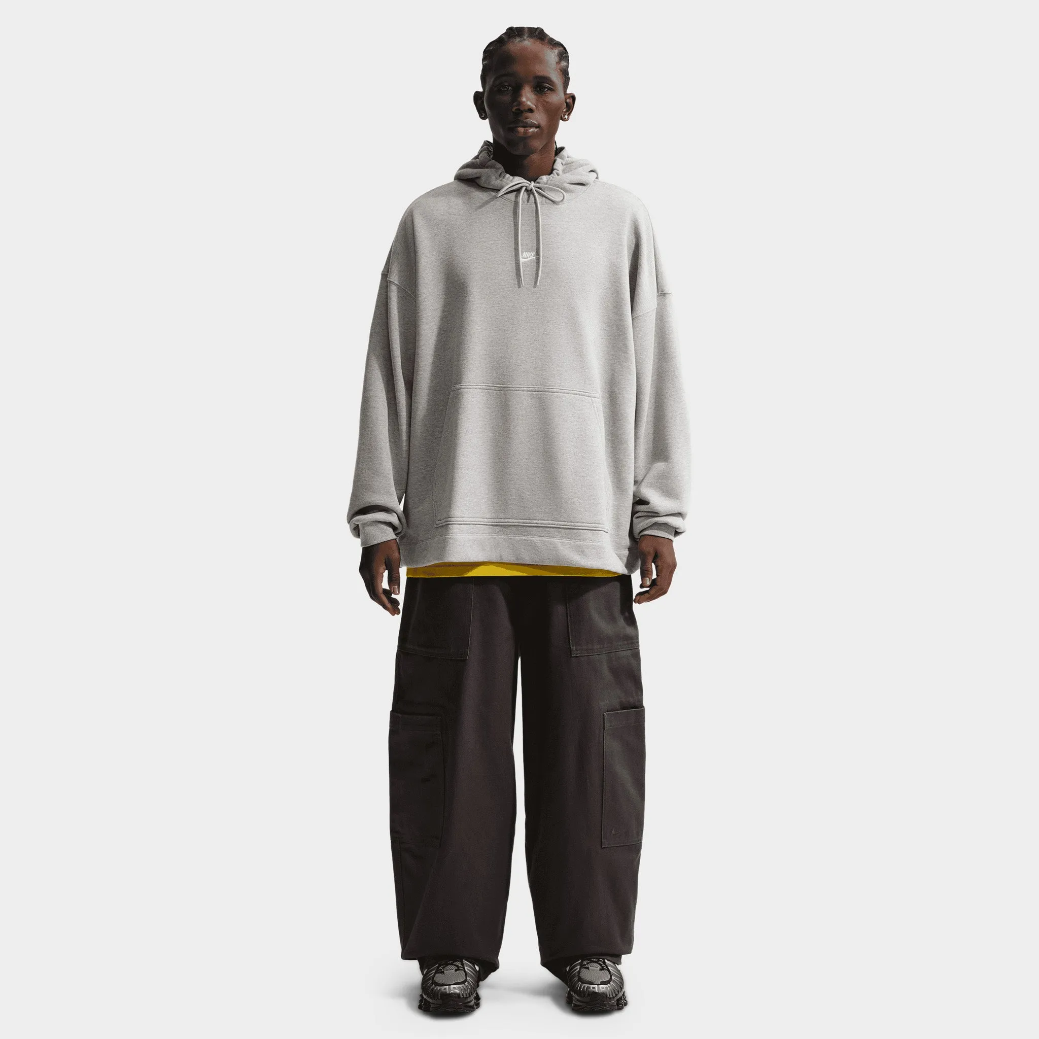 Nike Sportswear Oversized French Terry Hoodie / Grey Heather sold by JD Sports product image thumbnail 5