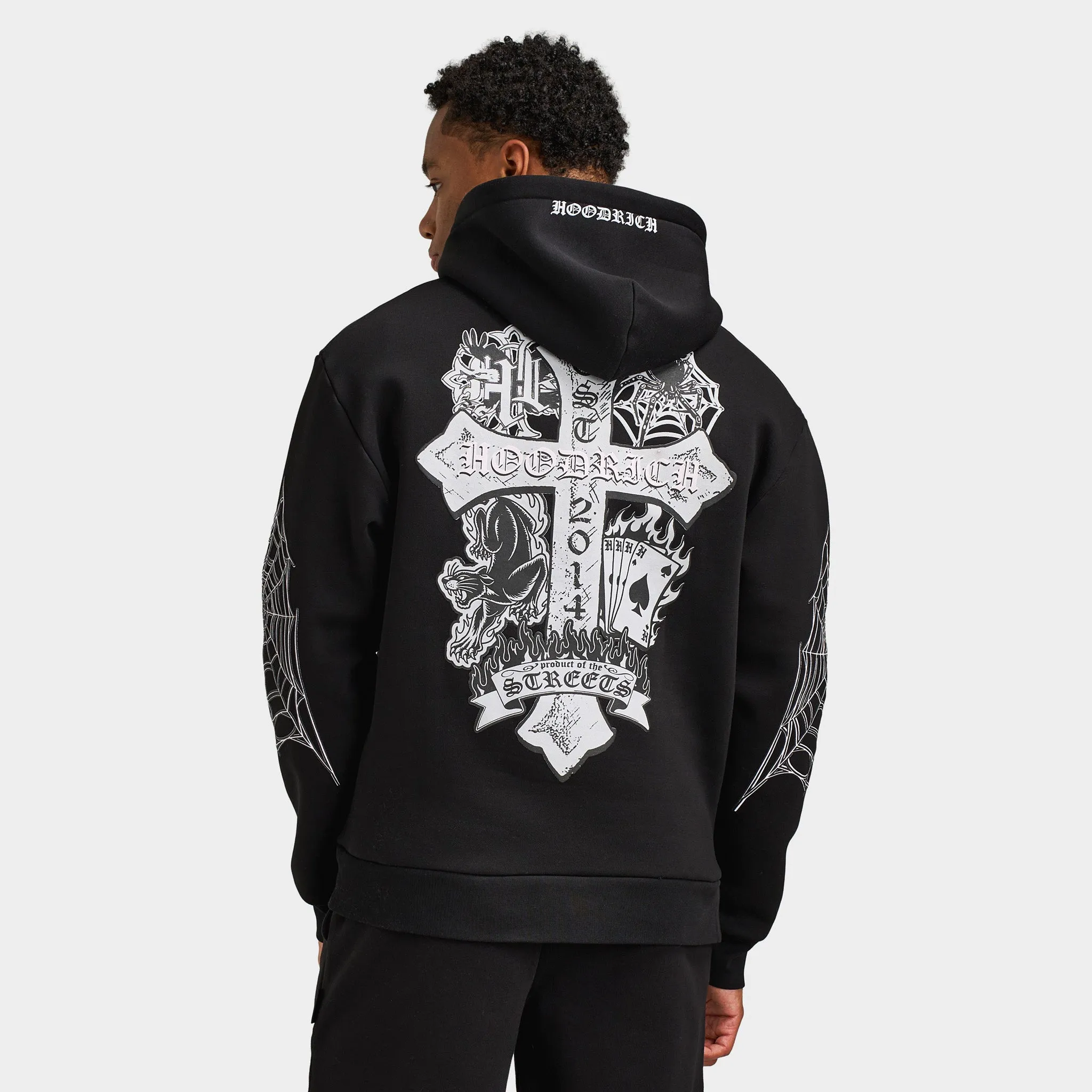 Hoodrich CROSS OVERSIZED HOODIE Black / Blue Dawn sold by JD Sports product image thumbnail 2