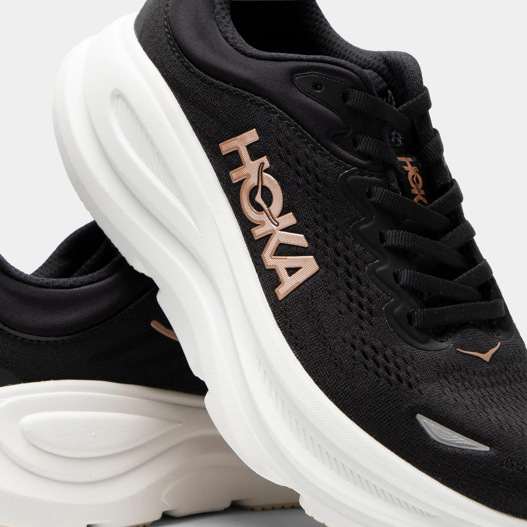 Hoka Women's Bondi 9 Black / Rose Gold sold by JD Sports product image thumbnail 3