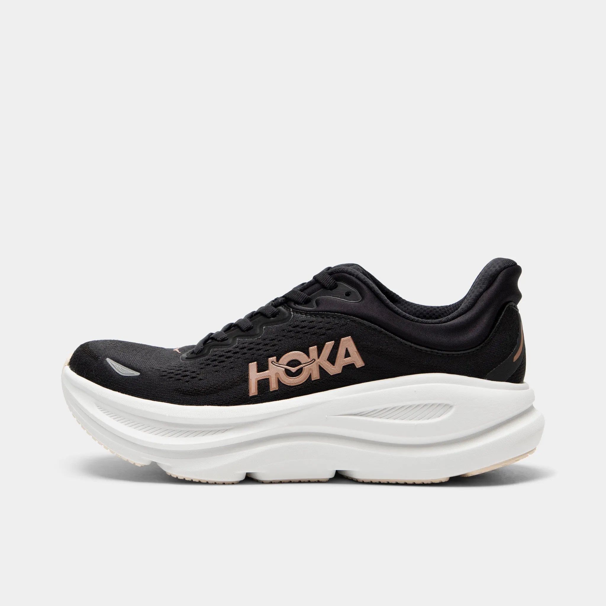 Hoka Women's Bondi 9 Black / Rose Gold sold by JD Sports