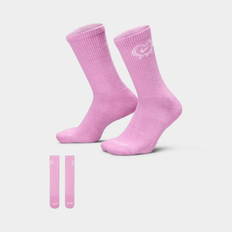 Nike Everyday Plus Cushioned Crew V Day Socks /  Lt Magenta sold by JD Sports
