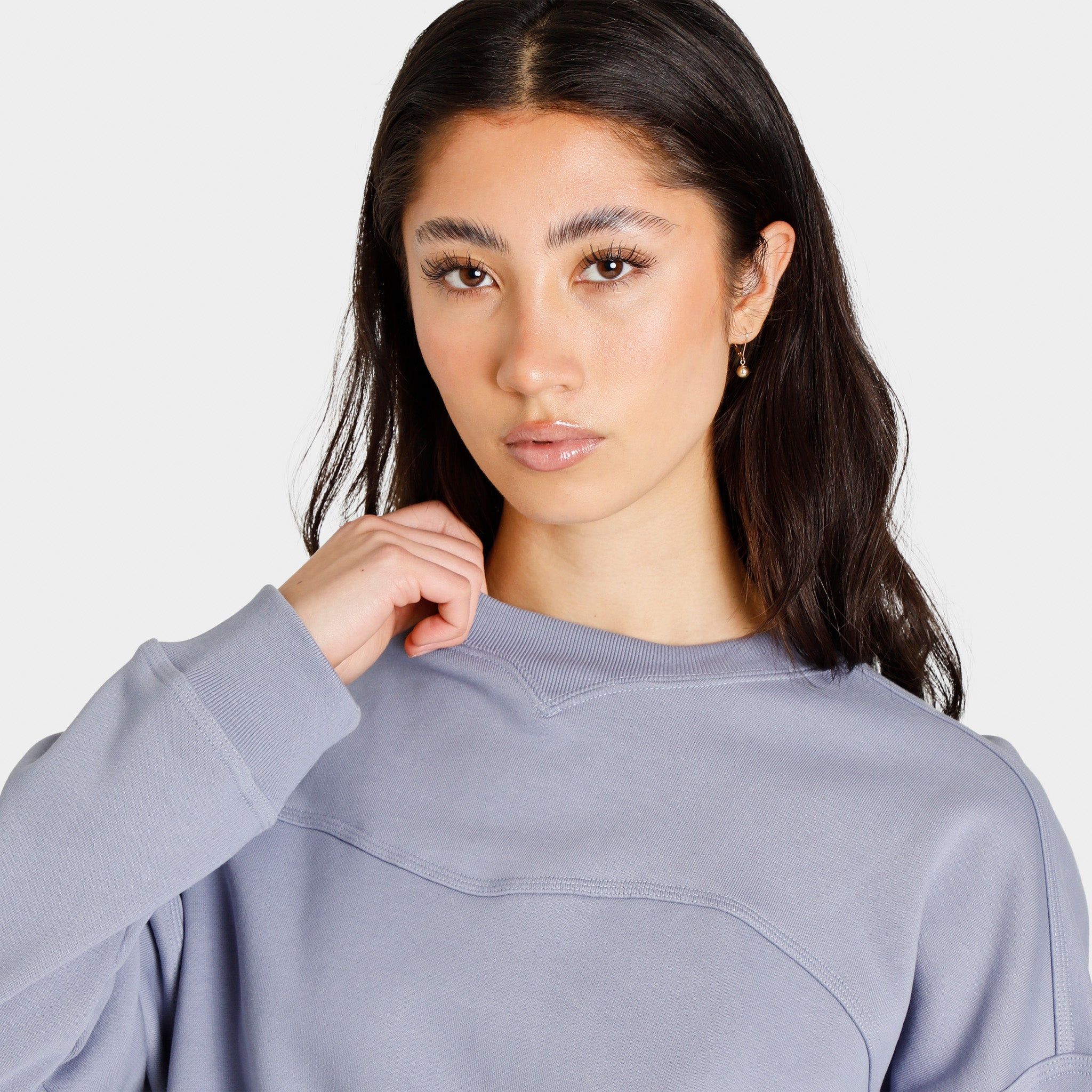 adidas Women’s Lounge Fleece Sweatshirt / Silver Violet sold by JD Sports product image thumbnail 4