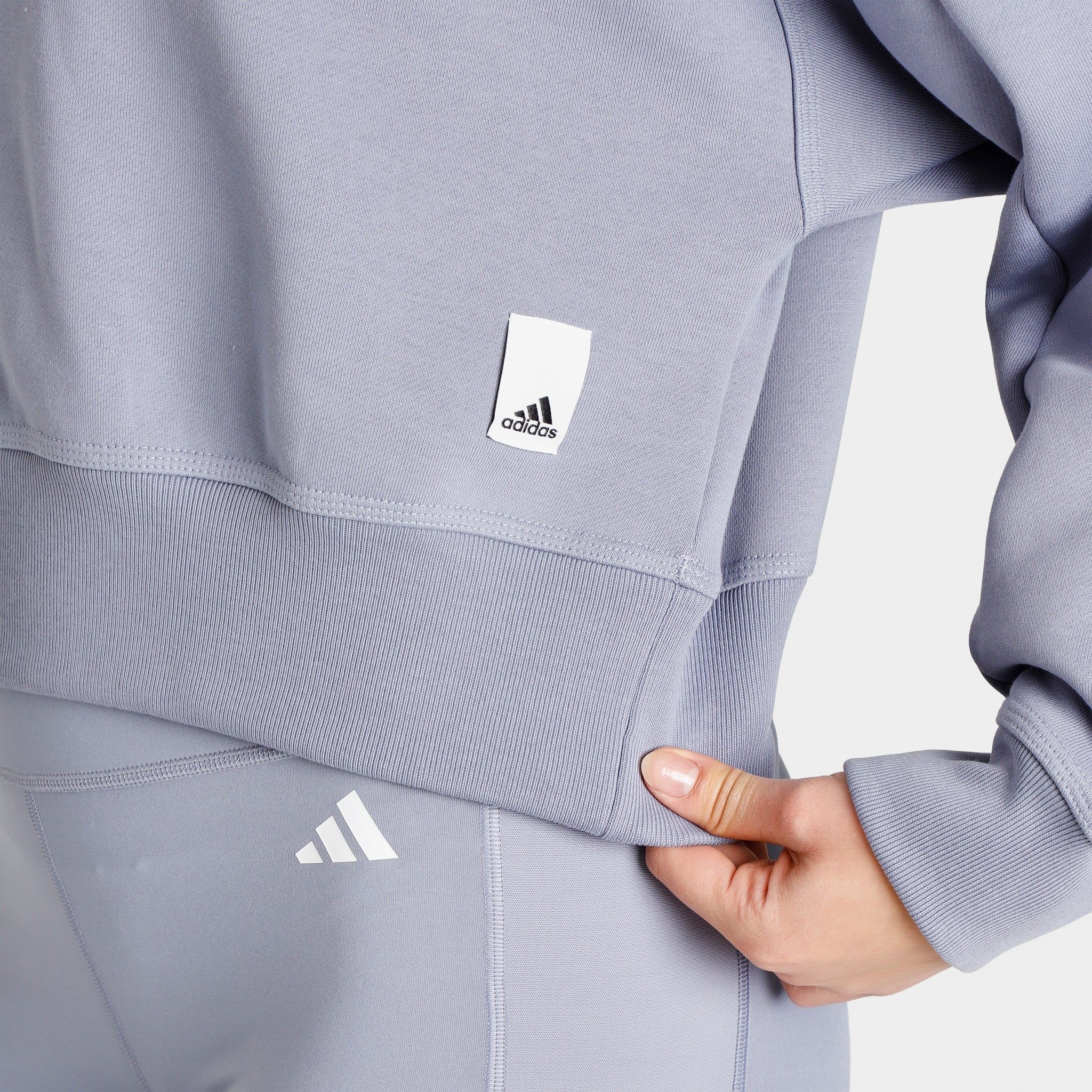 adidas Women’s Lounge Fleece Sweatshirt / Silver Violet sold by JD Sports product image thumbnail 3