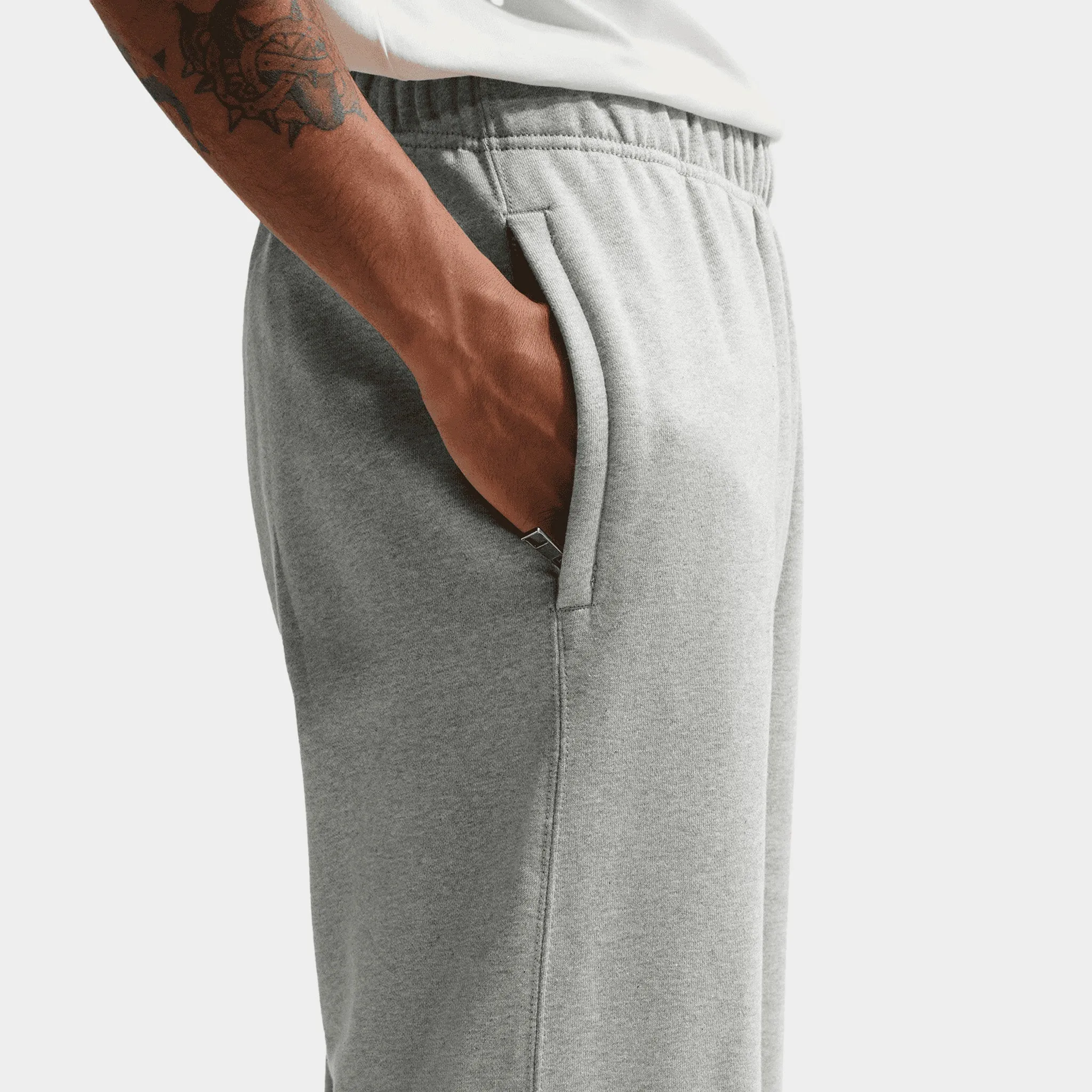 Nike Solo Swoosh Open Hem Fleece Pants / Grey Heather sold by JD Sports product image thumbnail 2