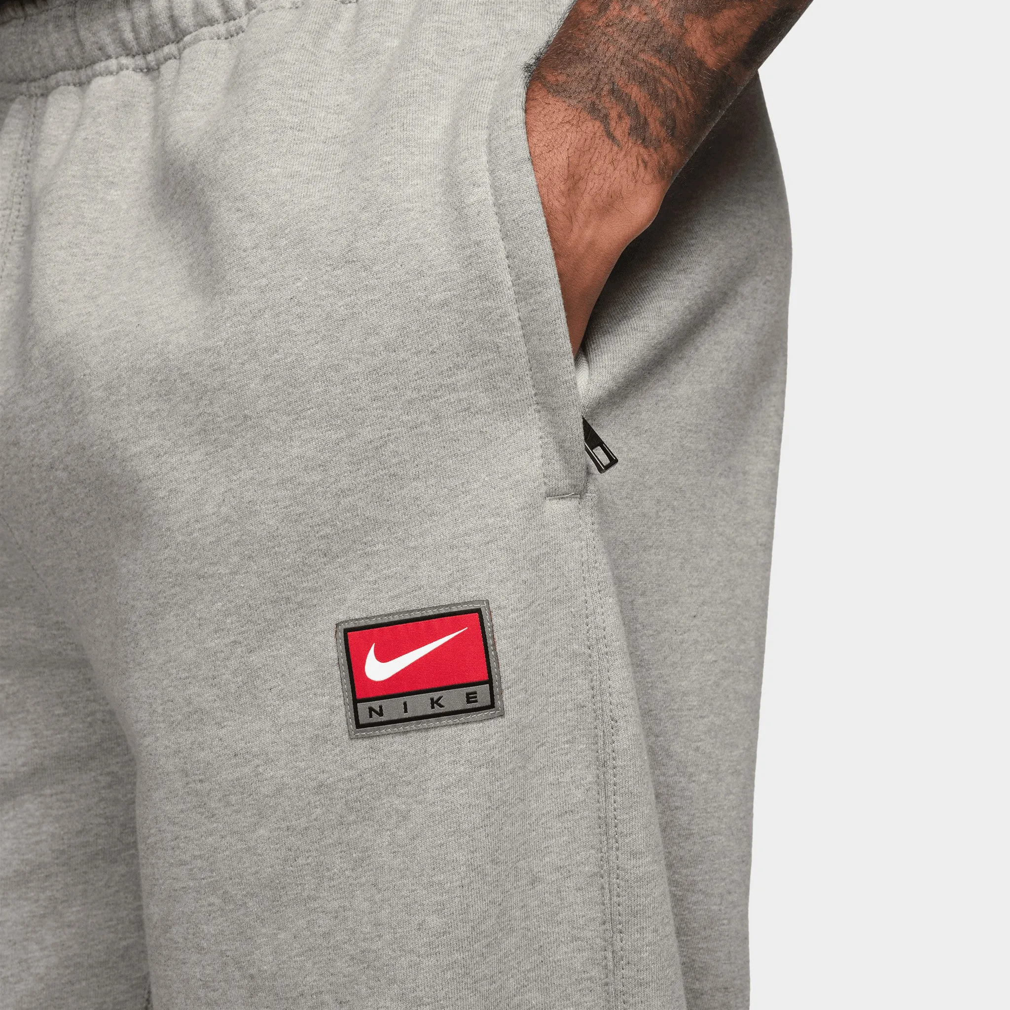 Nike Solo Swoosh Open Hem Fleece Pants / Grey Heather sold by JD Sports product image thumbnail 3