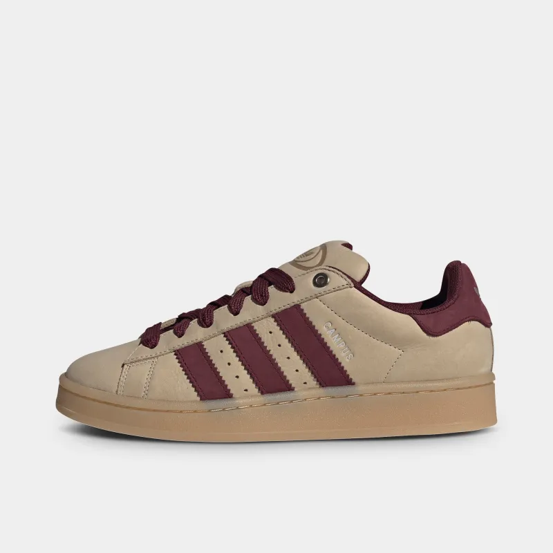 adidas Campus Stone Khaki / Maroon - Gum sold by JD Sports