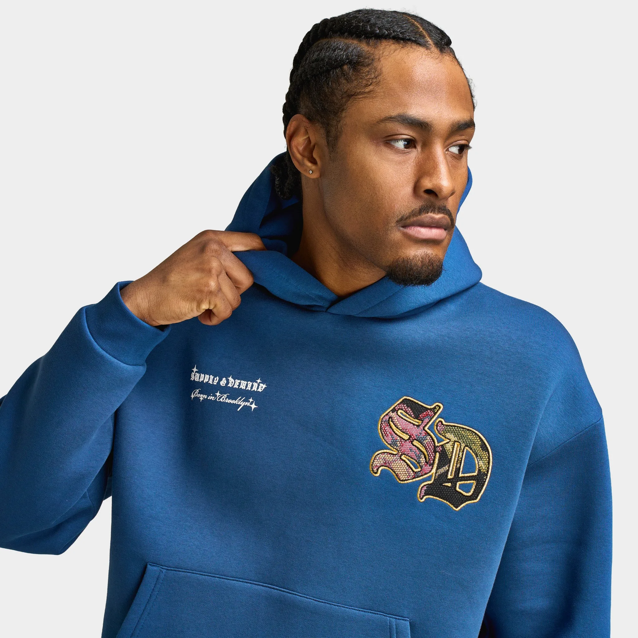 Supply & Demand Floral Hoodie / Dark Denim sold by JD Sports product image thumbnail 5