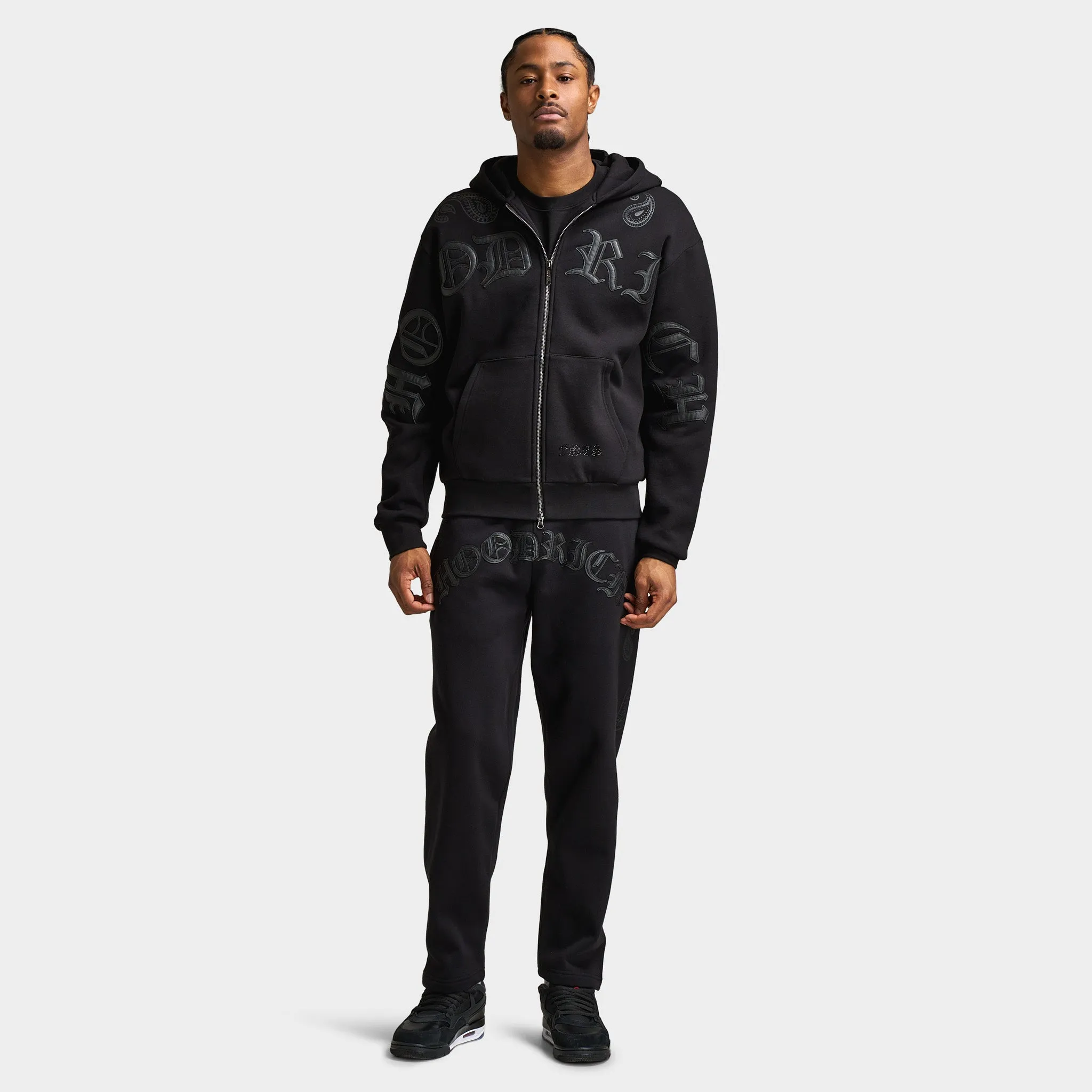 Hoodrich Inkline Oversized Zip Through Hoodie / Black sold by JD Sports product image thumbnail 5