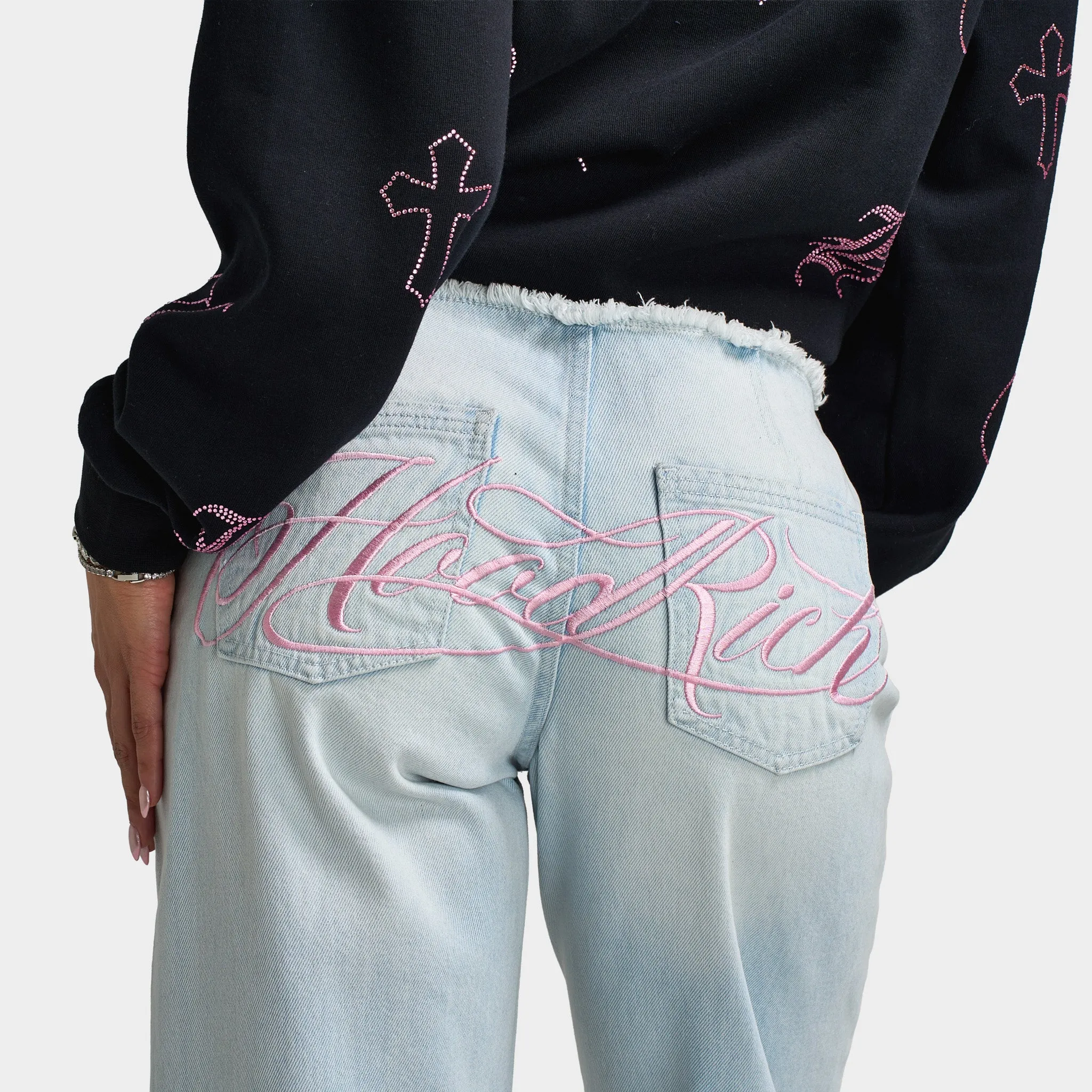 Hoodrich Women's Solace Low Rise Wide Leg Jeans / Light Blue sold by JD Sports product image thumbnail 5