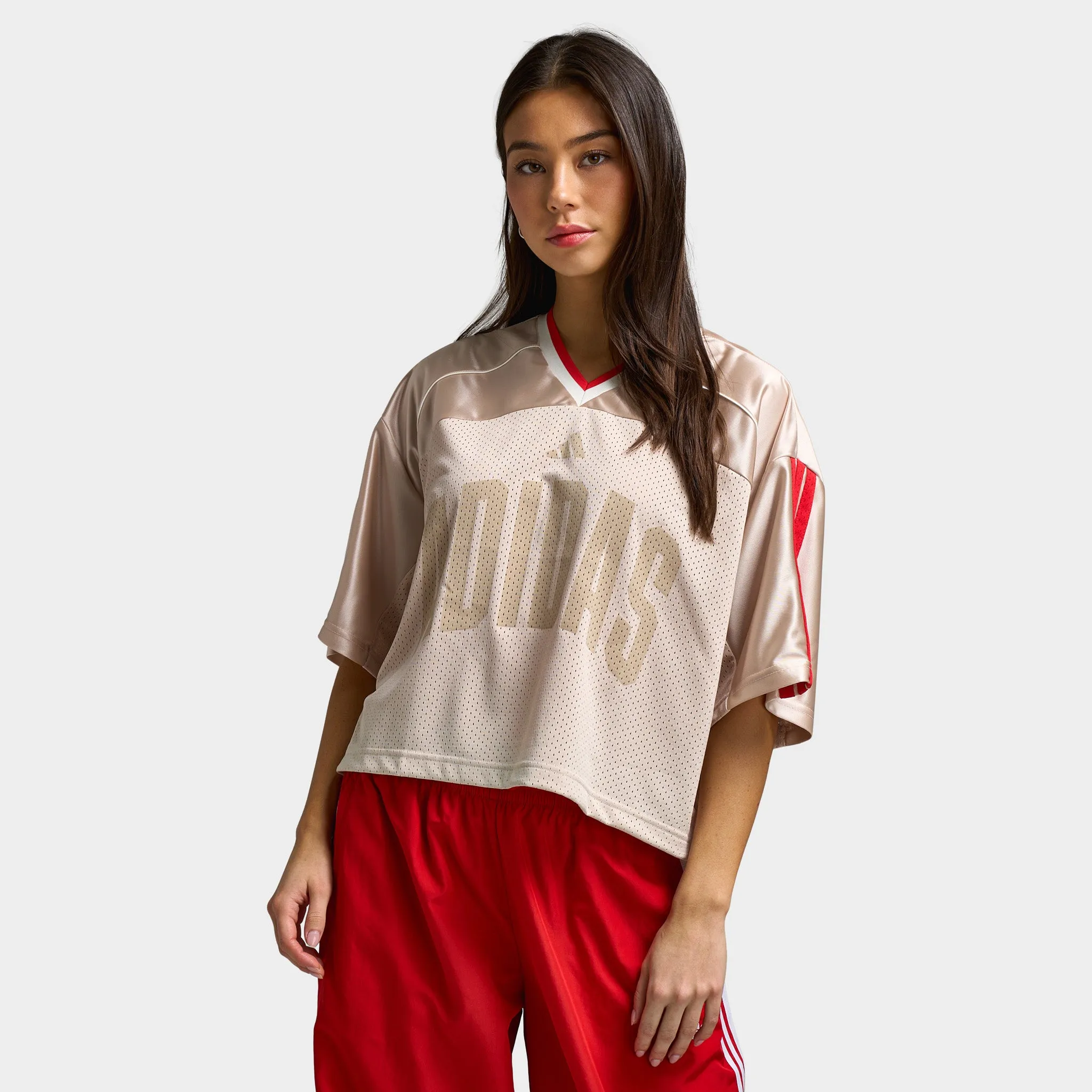 adidas Women's Star Seas Tee Crystal Linen / Off White - Pure Ruby sold by JD Sports product image thumbnail 3