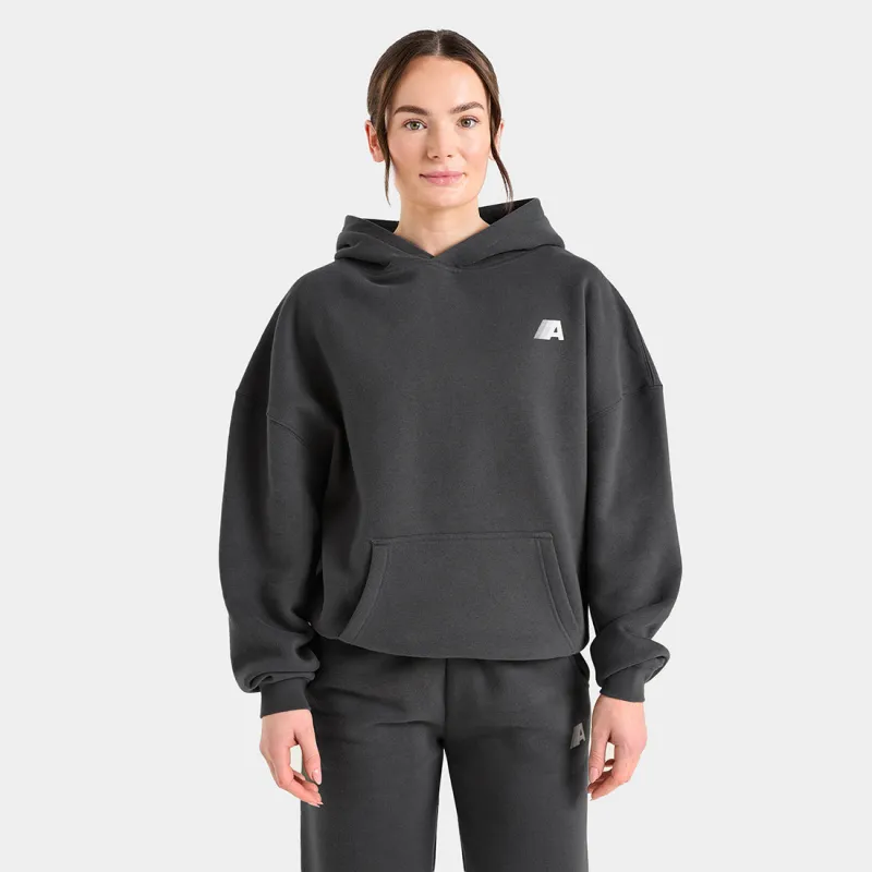 AYBL Women's Retro Athletics Oversized Hoodie / Charcoal sold by JD Sports