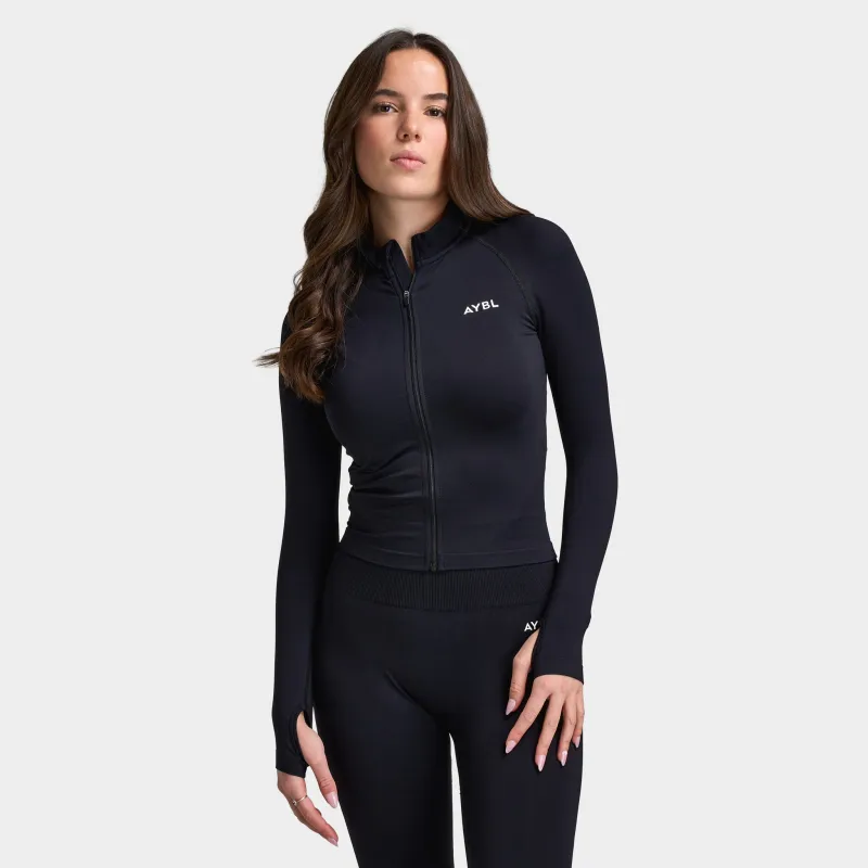 AYBL Women's Empower Seamless Full Zip Jacket / Black sold by JD Sports