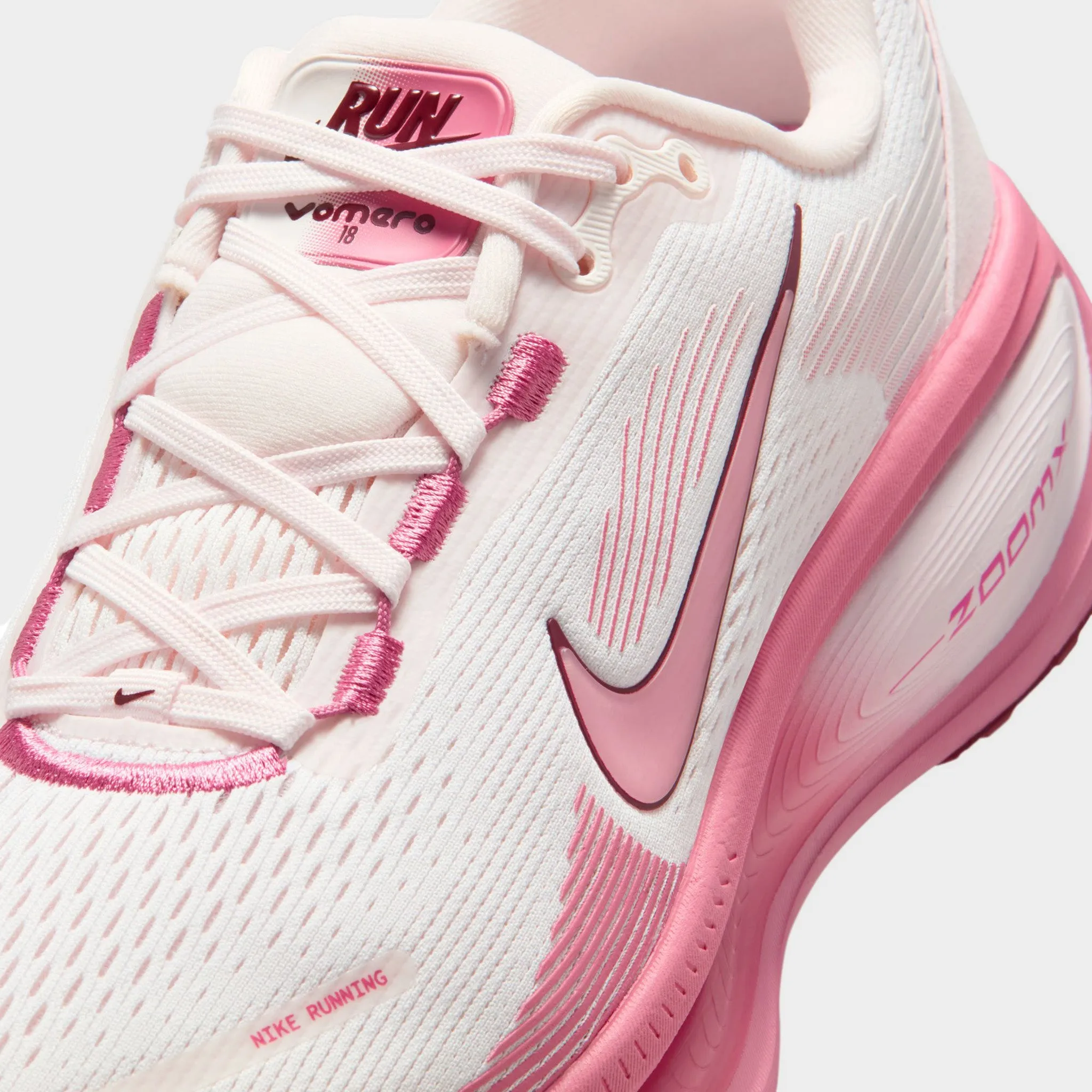 Nike Women's Vomero 18 White / Peony - Pearl Pink sold by JD Sports product image thumbnail 3