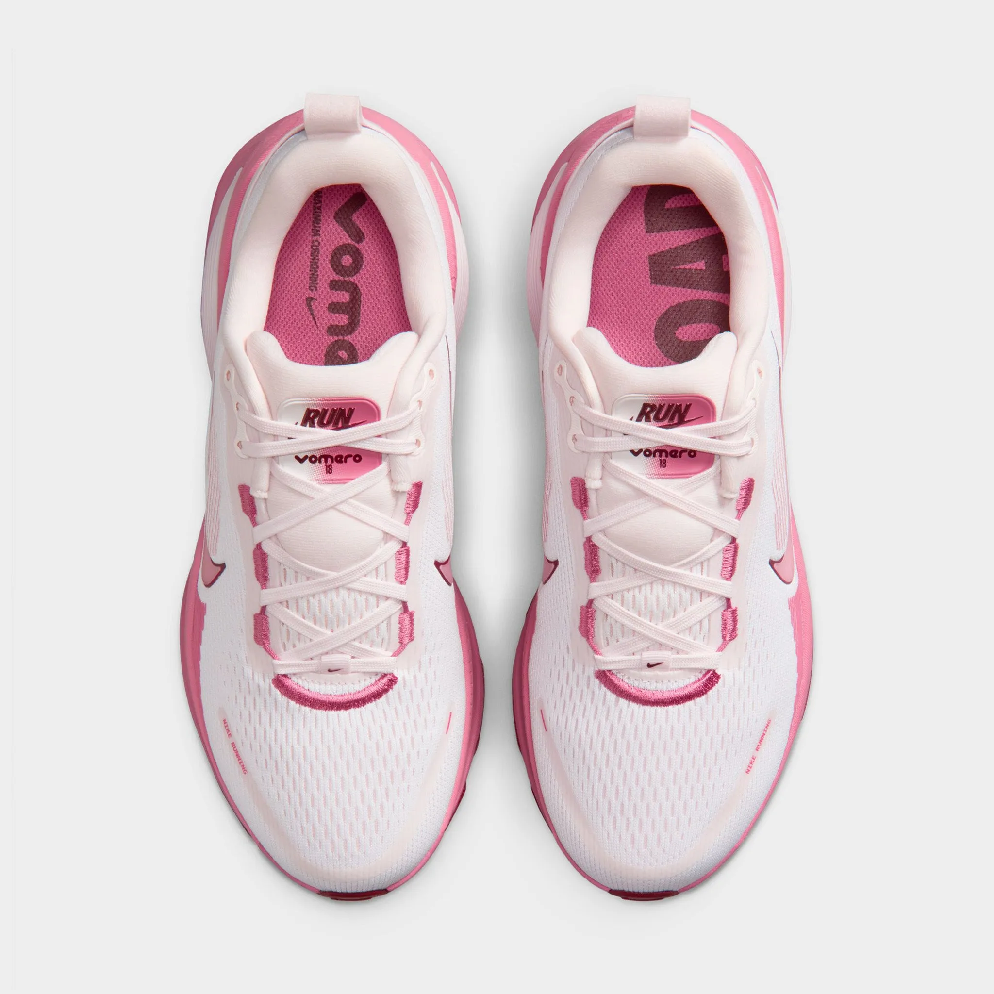 Nike Women's Vomero 18 White / Peony - Pearl Pink sold by JD Sports product image thumbnail 5