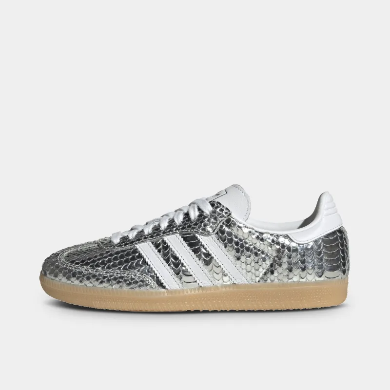 adidas Women's Samba Silver Metallic / White - Gum sold by JD Sports