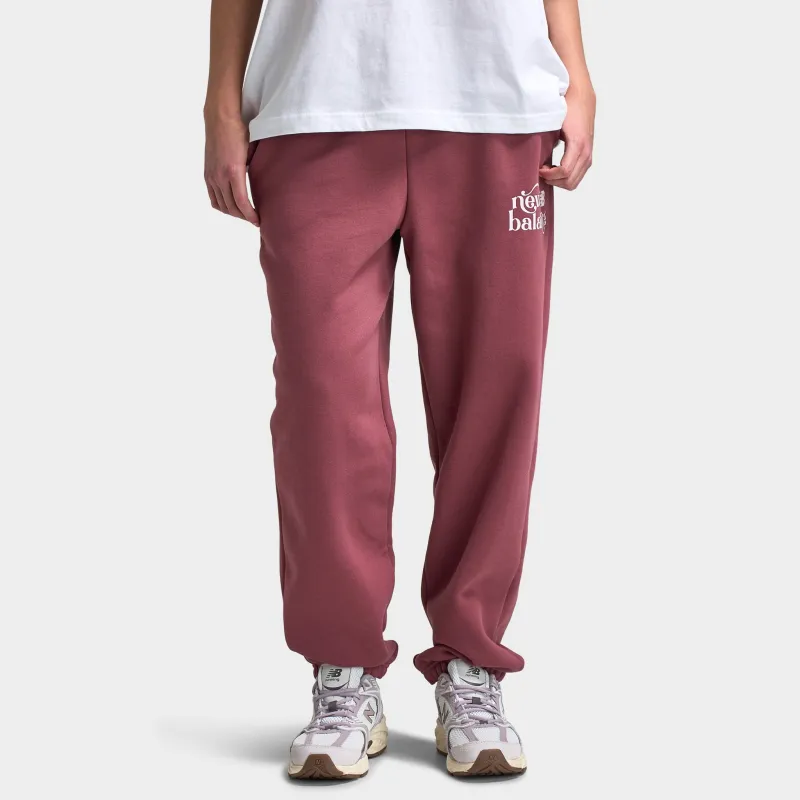 New Balance Women's Script Graphic Cuffed Jogger / Red sold by JD Sports