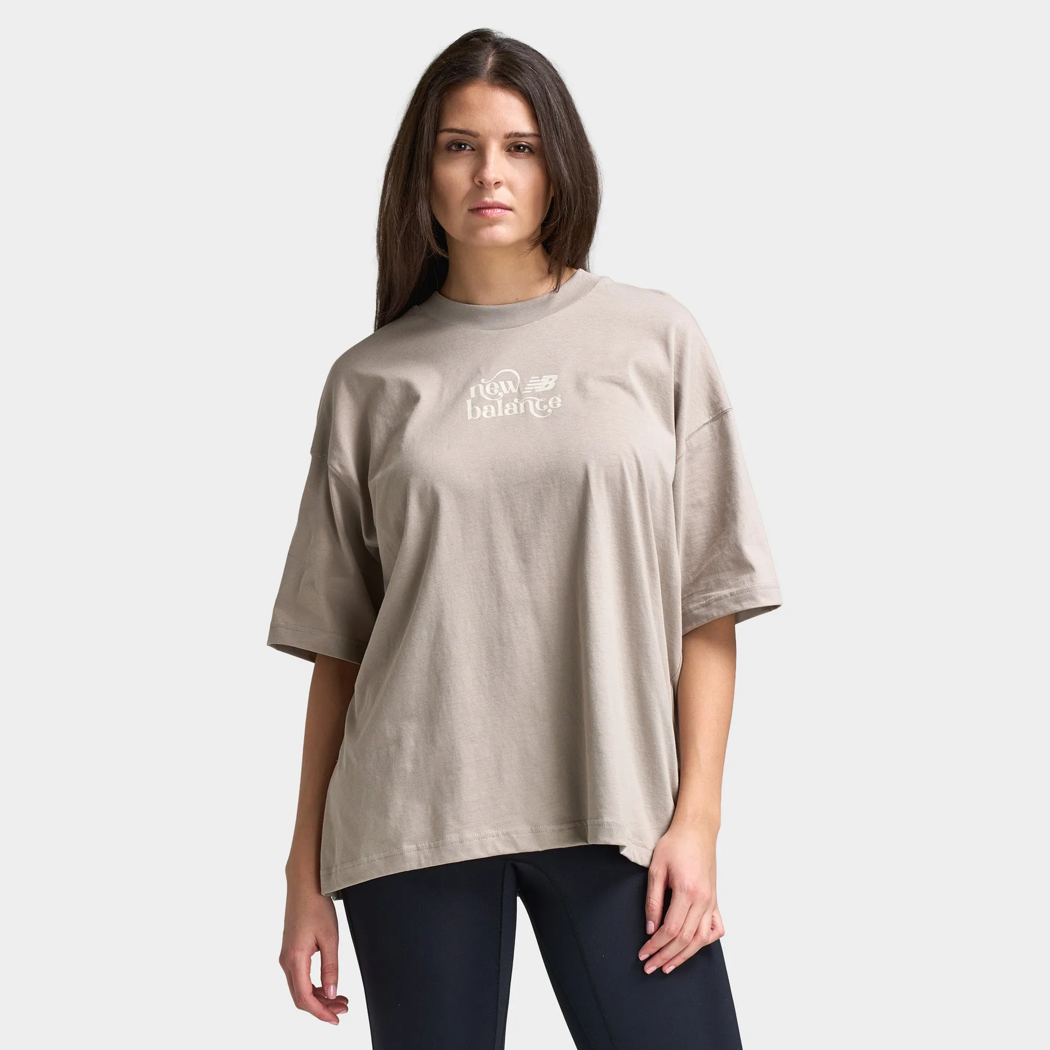 New Balance Women's Script Graphic Boyfriend T-Shirt / Brown sold by JD Sports product image thumbnail 5