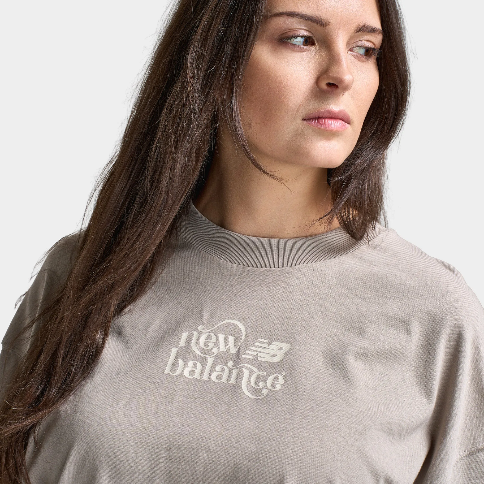 New Balance Women's Script Graphic Boyfriend T-Shirt / Brown sold by JD Sports product image thumbnail 3