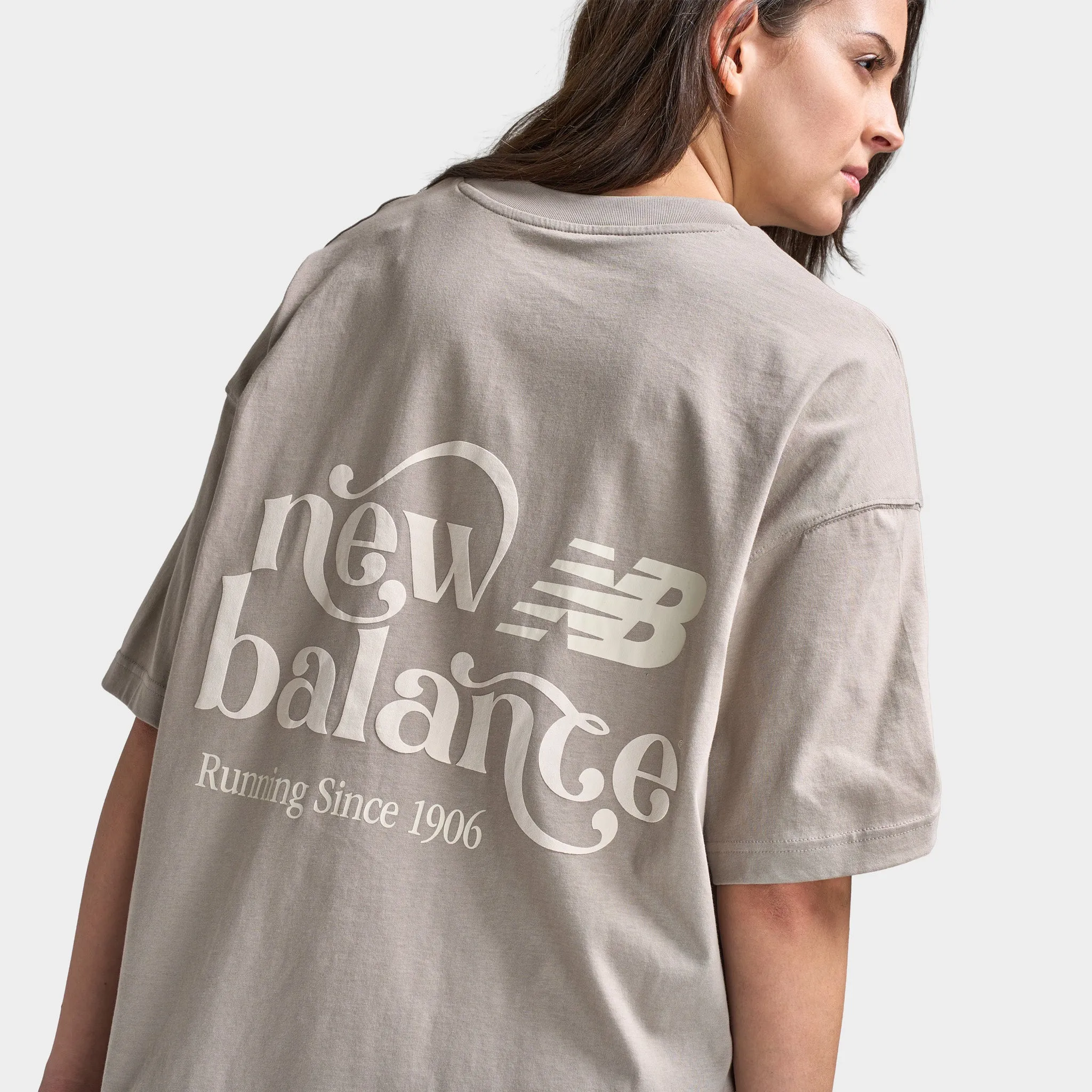 New Balance Women's Script Graphic Boyfriend T-Shirt / Brown sold by JD Sports product image thumbnail 4