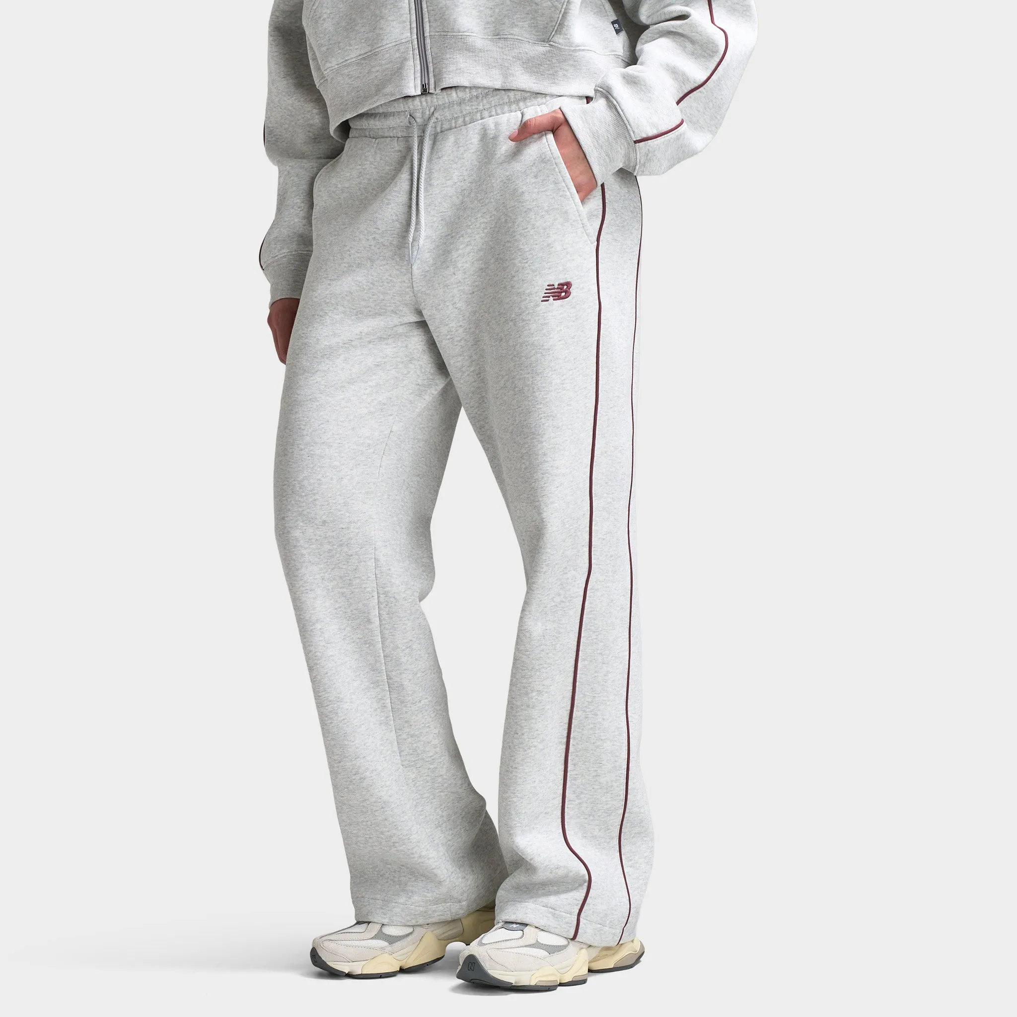 New Balance Women's Piping Straight Leg Pants / Grey sold by JD Sports product image thumbnail 4