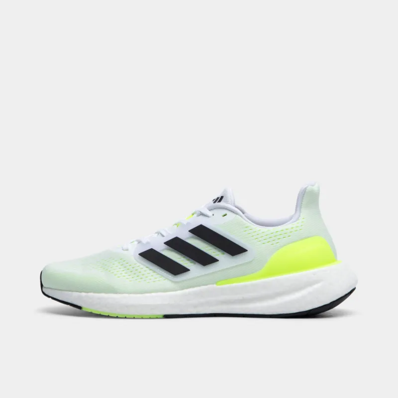 adidas Pureboost 23 Cloud White / Core Black - Lucid Lemon sold by JD Sports