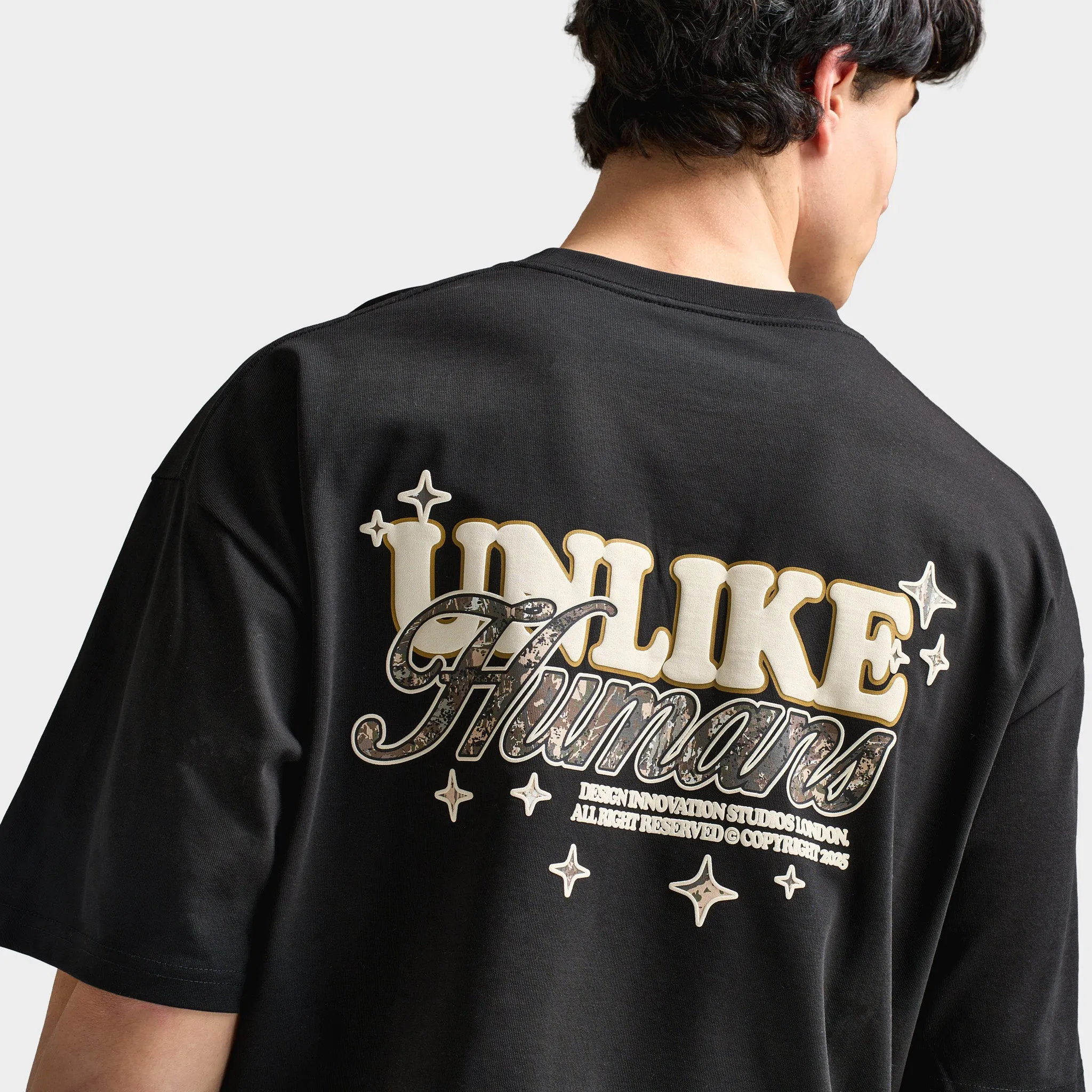 Unlike Humans Steel Graphic T-Shirt / Black sold by JD Sports product image thumbnail 4