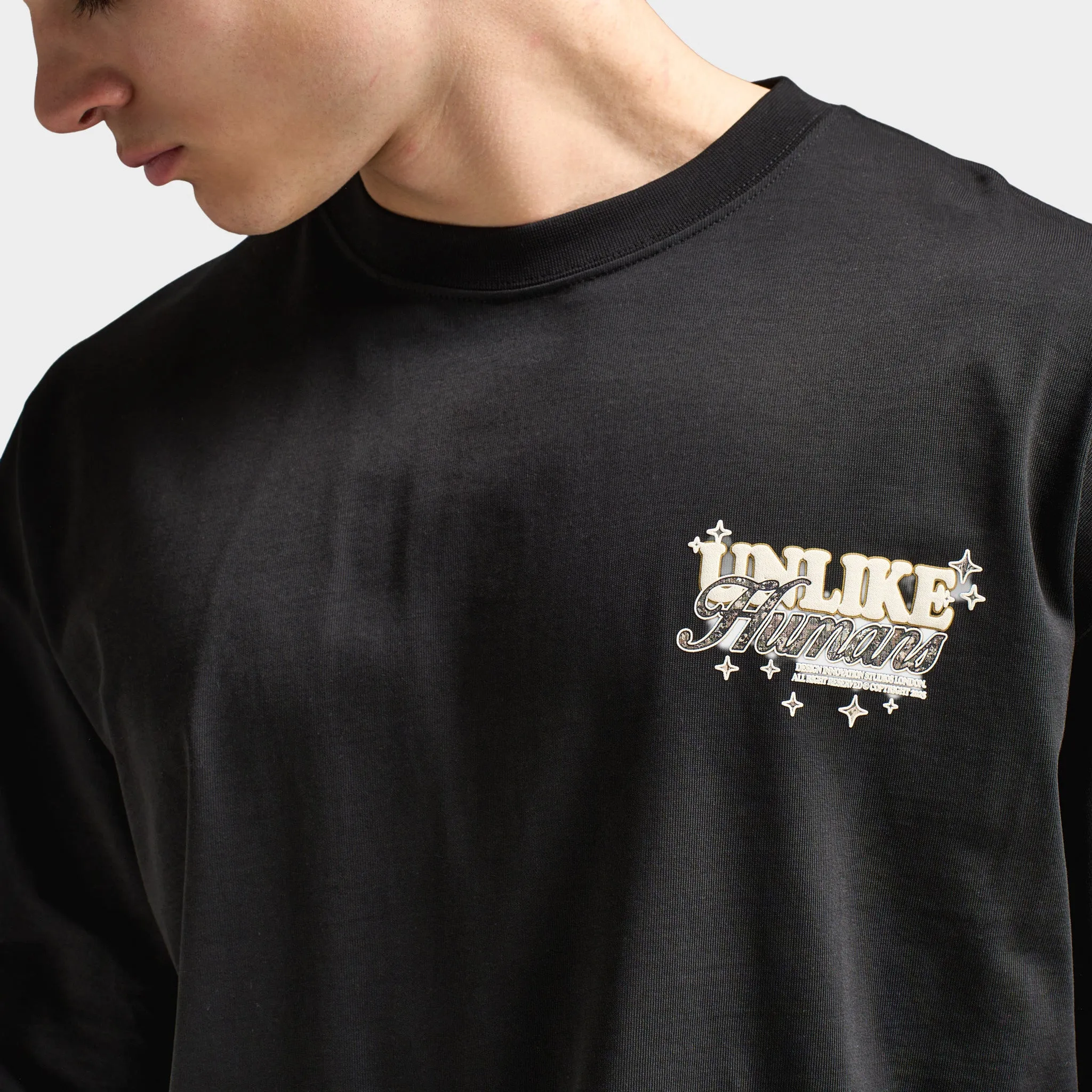 Unlike Humans Steel Graphic T-Shirt / Black sold by JD Sports product image thumbnail 3