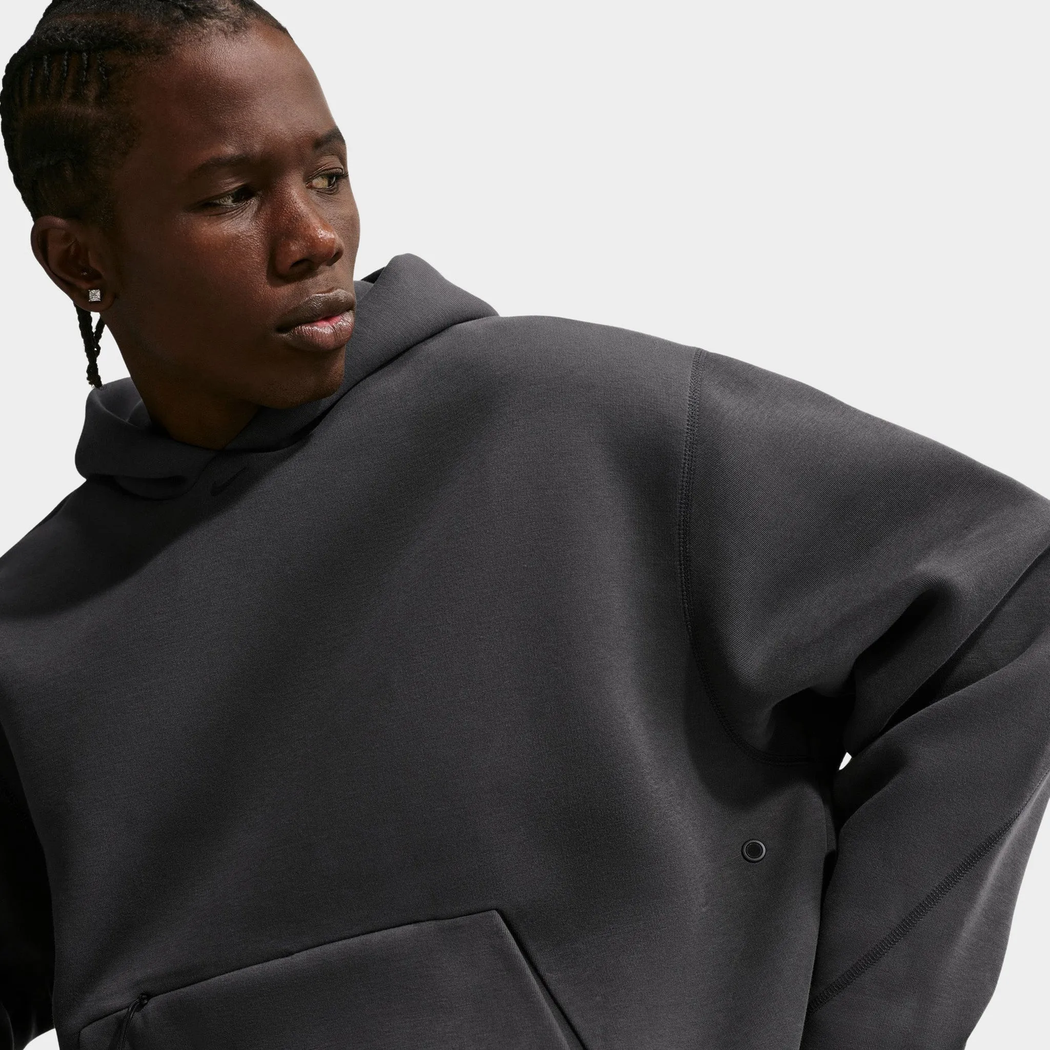 Nike Tech Ergonomic Pullover Hoodie Anthracite / Black sold by JD Sports product image thumbnail 3