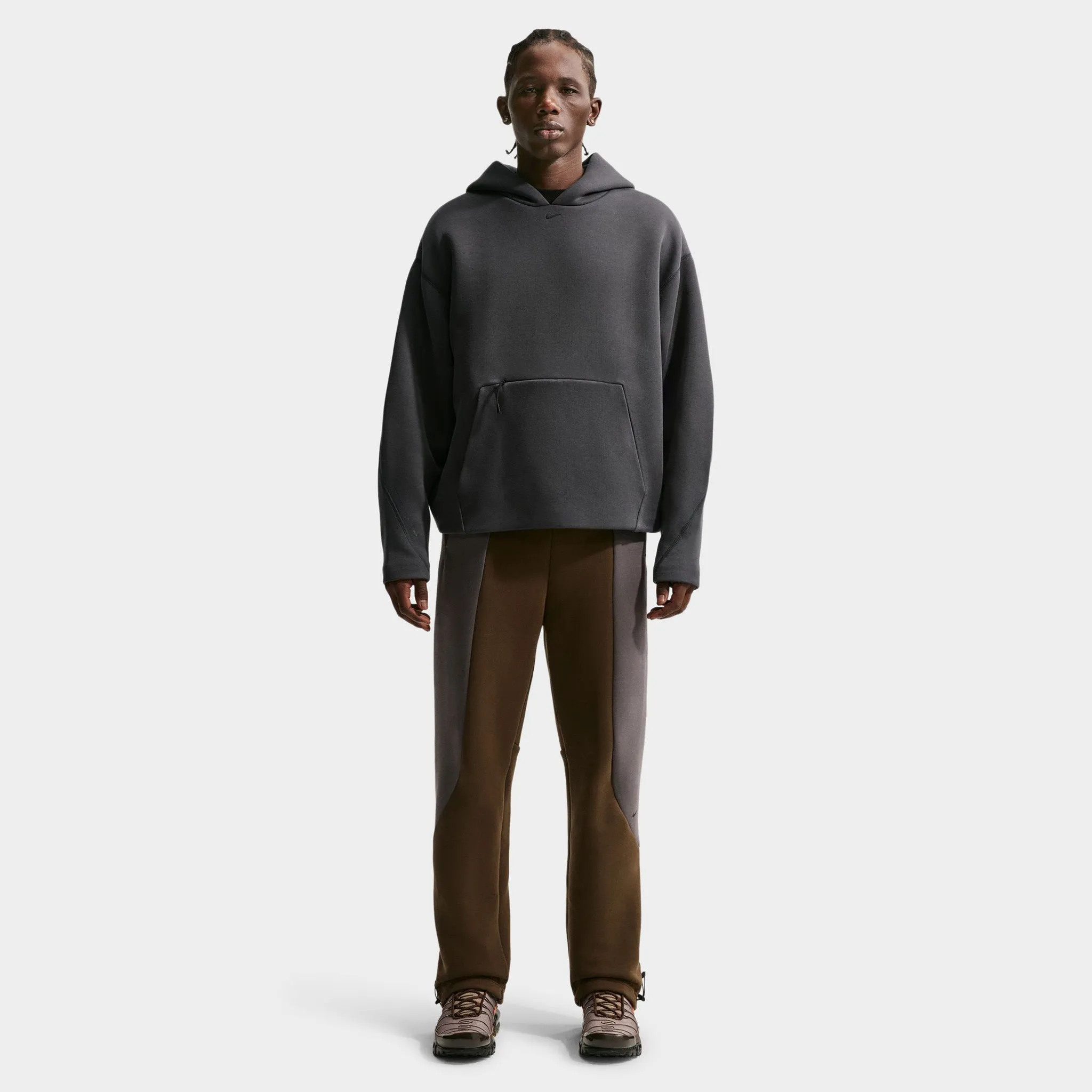 Nike Tech Ergonomic Pullover Hoodie Anthracite / Black sold by JD Sports