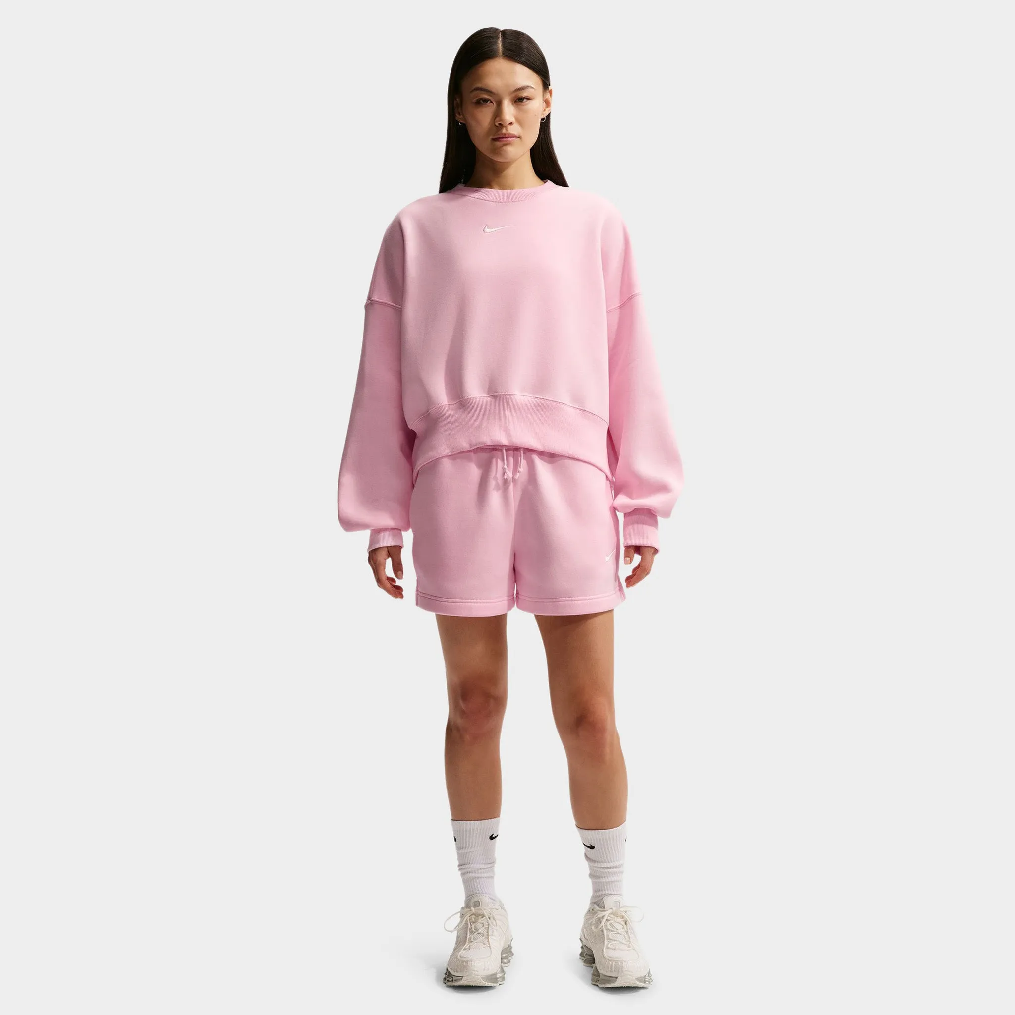 Nike Sportswear Women's Phoenix Fleece Oversized Crew / Pink Foam sold by JD Sports
