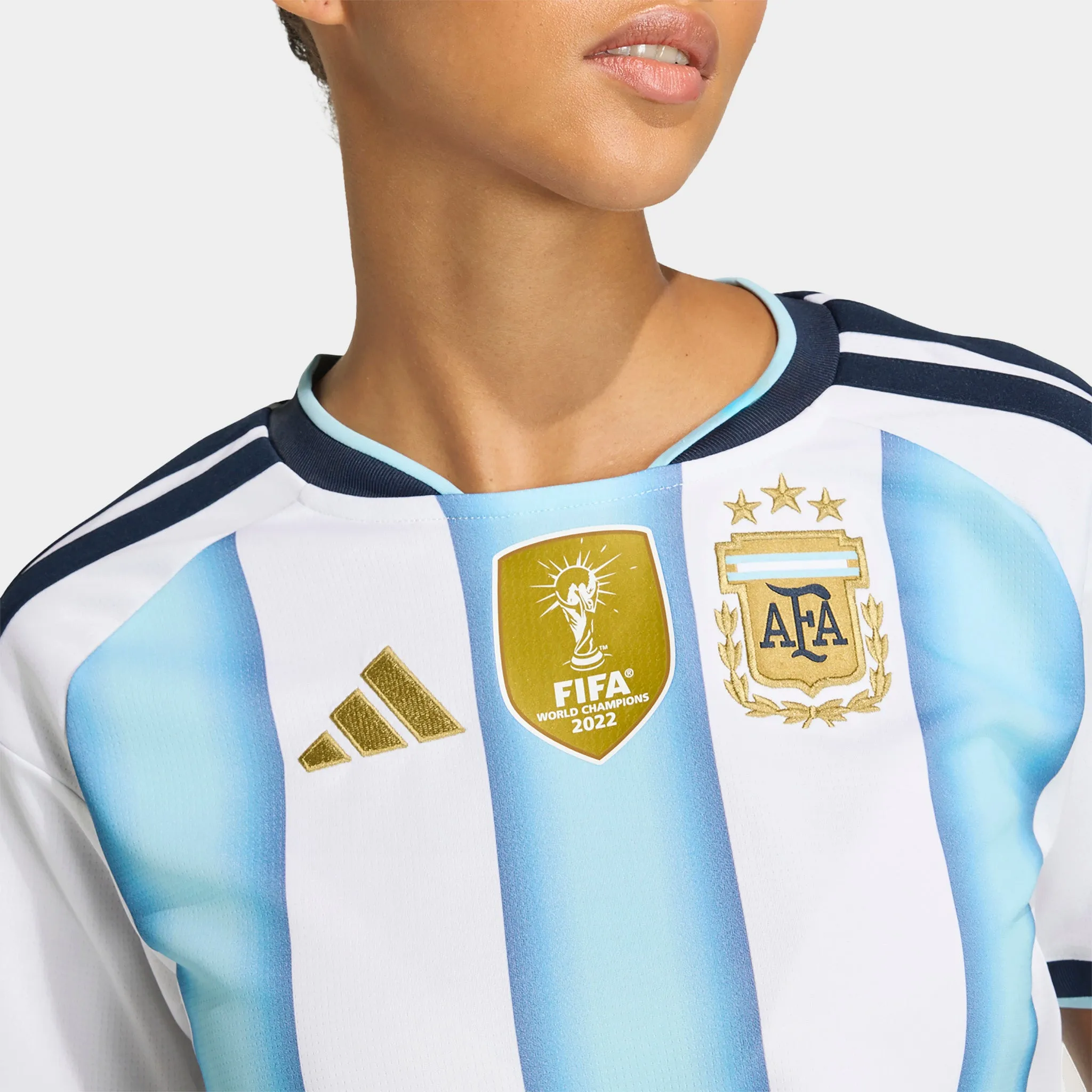 adidas Women's Argentina Jersey Cropped White / Blue sold by JD Sports product image thumbnail 3