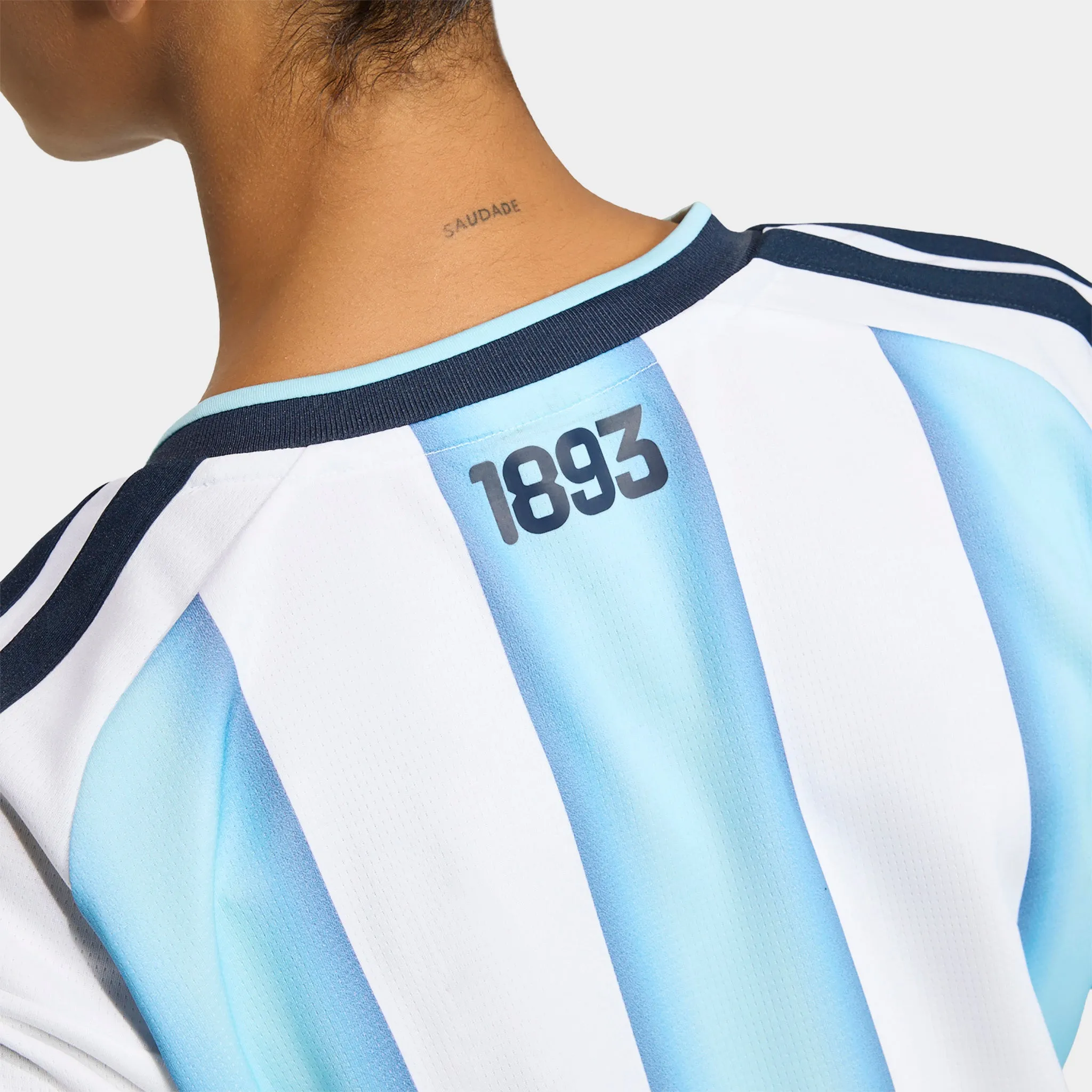 adidas Women's Argentina Jersey Cropped White / Blue sold by JD Sports product image thumbnail 4