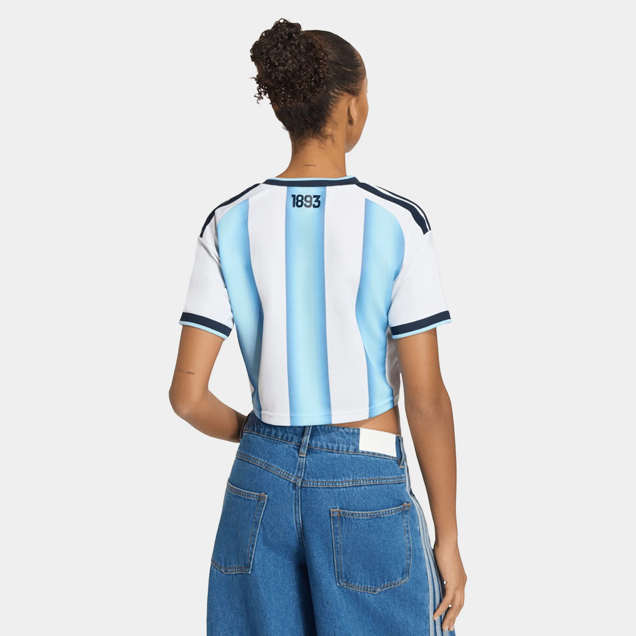 adidas Women's Argentina Jersey Cropped White / Blue sold by JD Sports product image thumbnail 2