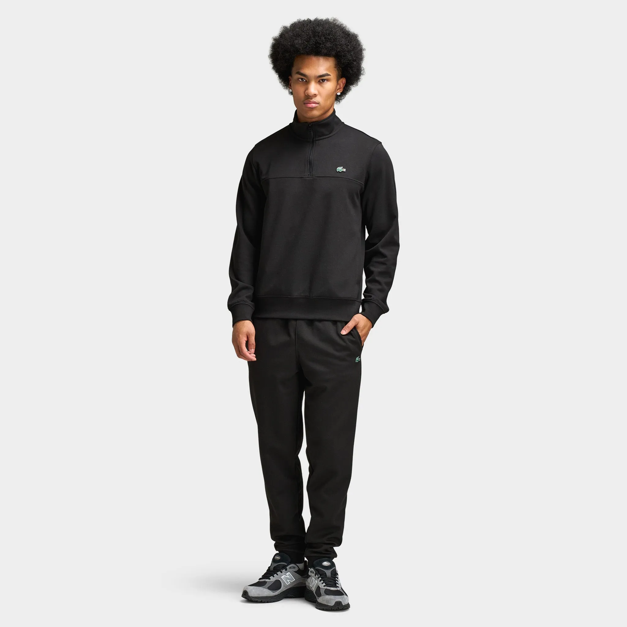 Lacoste Double Knit Half-Zip Sweater / Black sold by JD Sports product image thumbnail 2