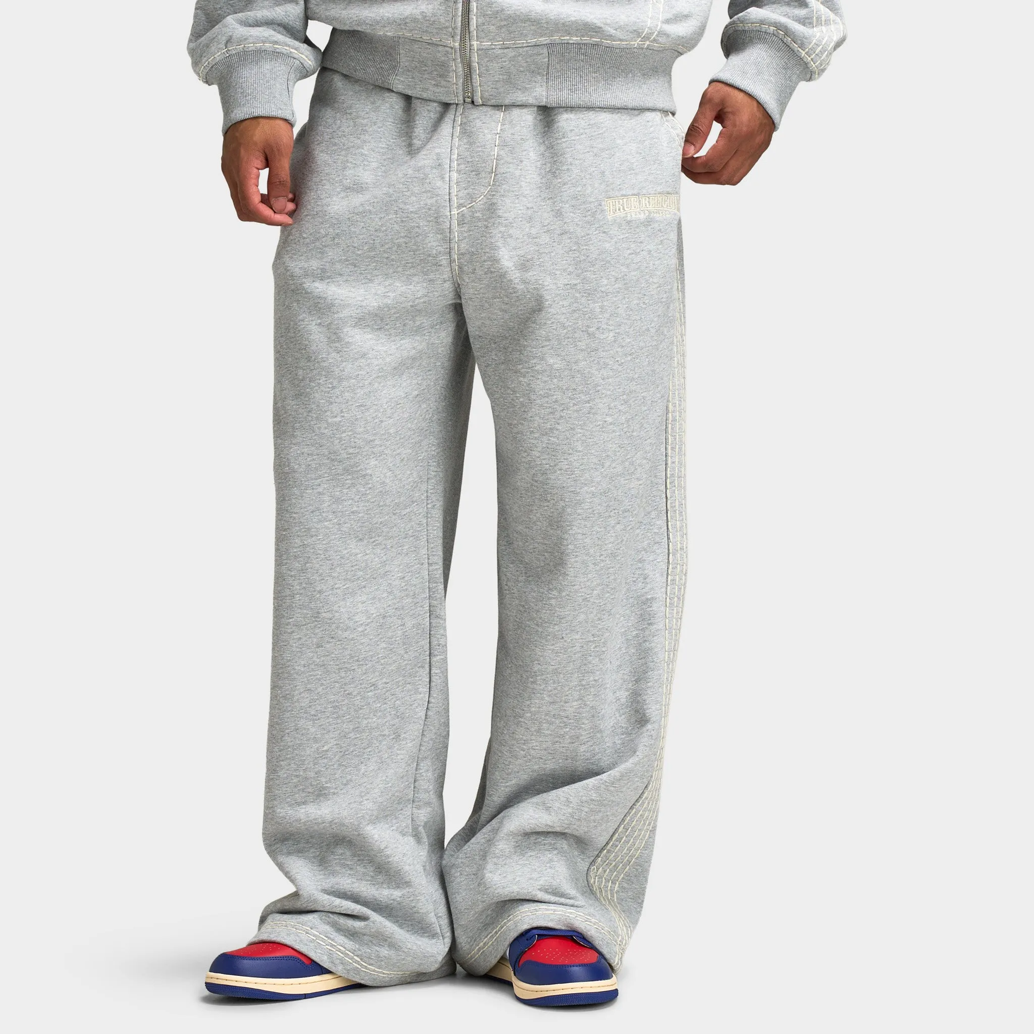 True Religion Super T Baggy Sweats / Heather Grey sold by JD Sports