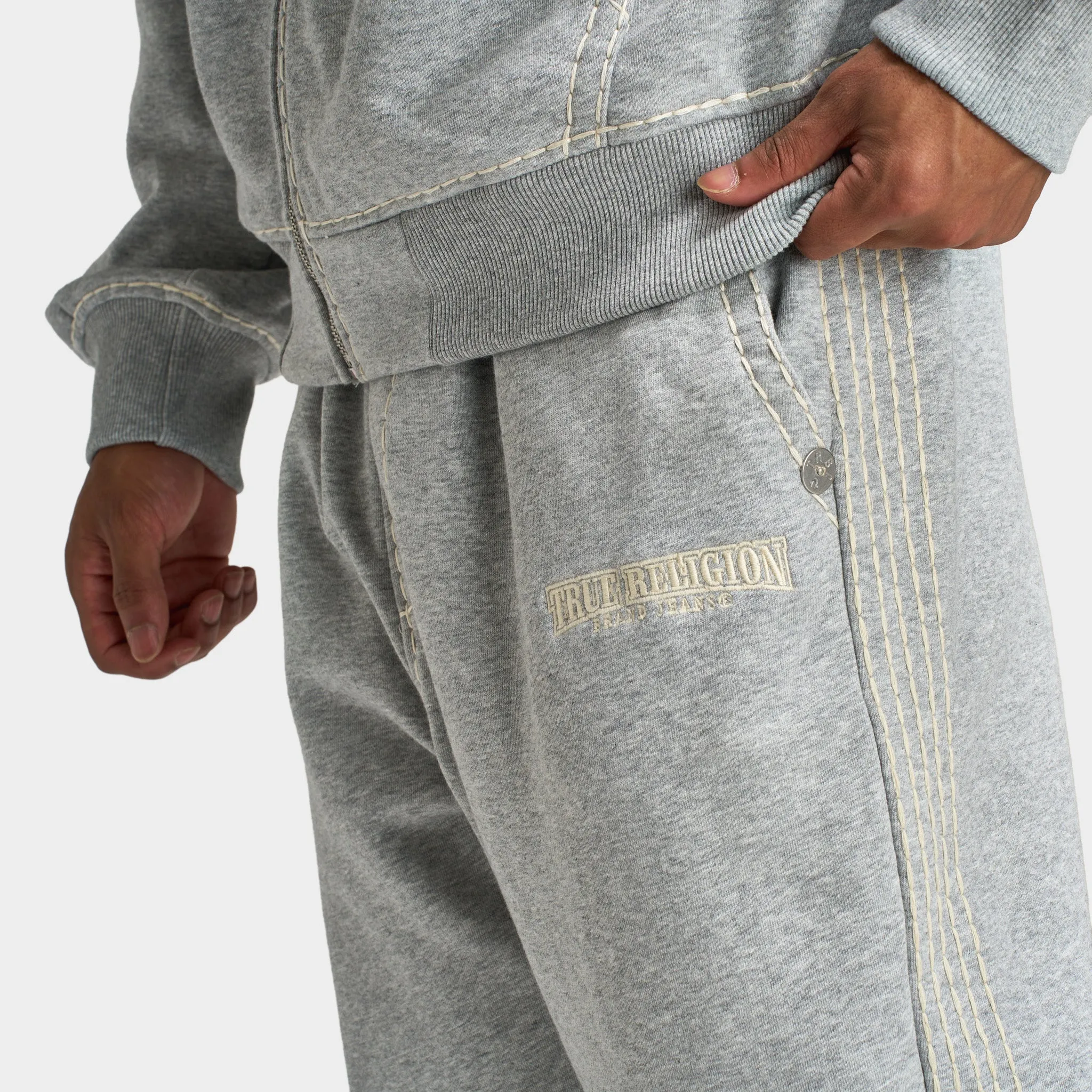 True Religion Super T Baggy Sweats / Heather Grey sold by JD Sports product image thumbnail 3