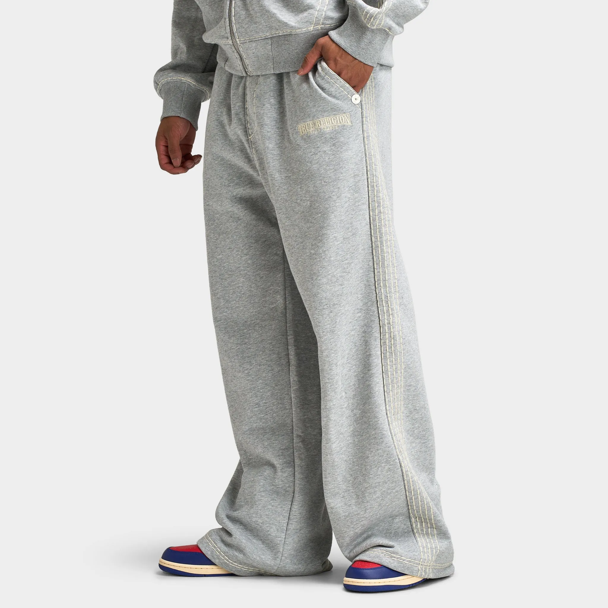 True Religion Super T Baggy Sweats / Heather Grey sold by JD Sports product image thumbnail 4