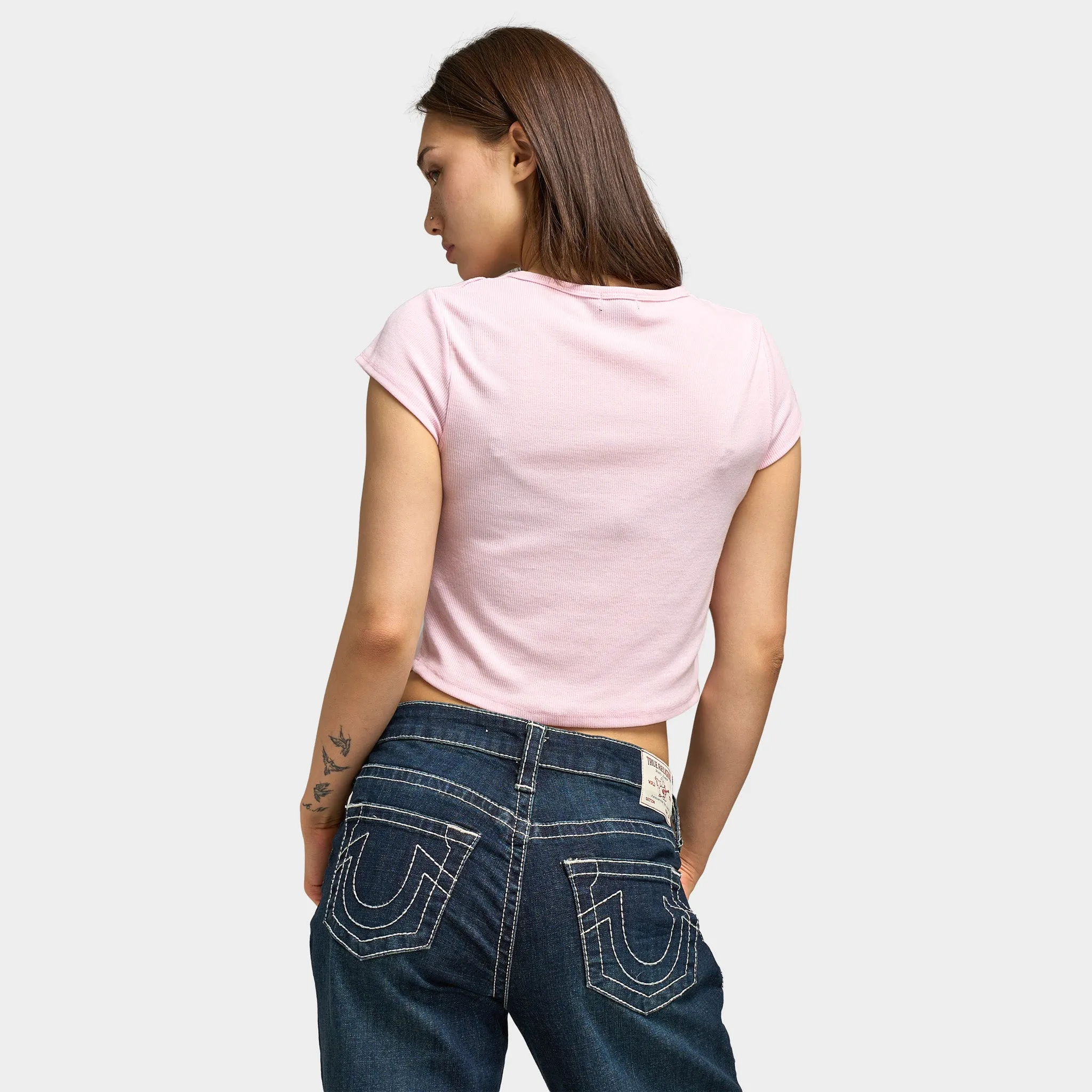 True Religion Women's Lace Up Cap Sleeve Rib Top / Fairy sold by JD Sports product image thumbnail 5