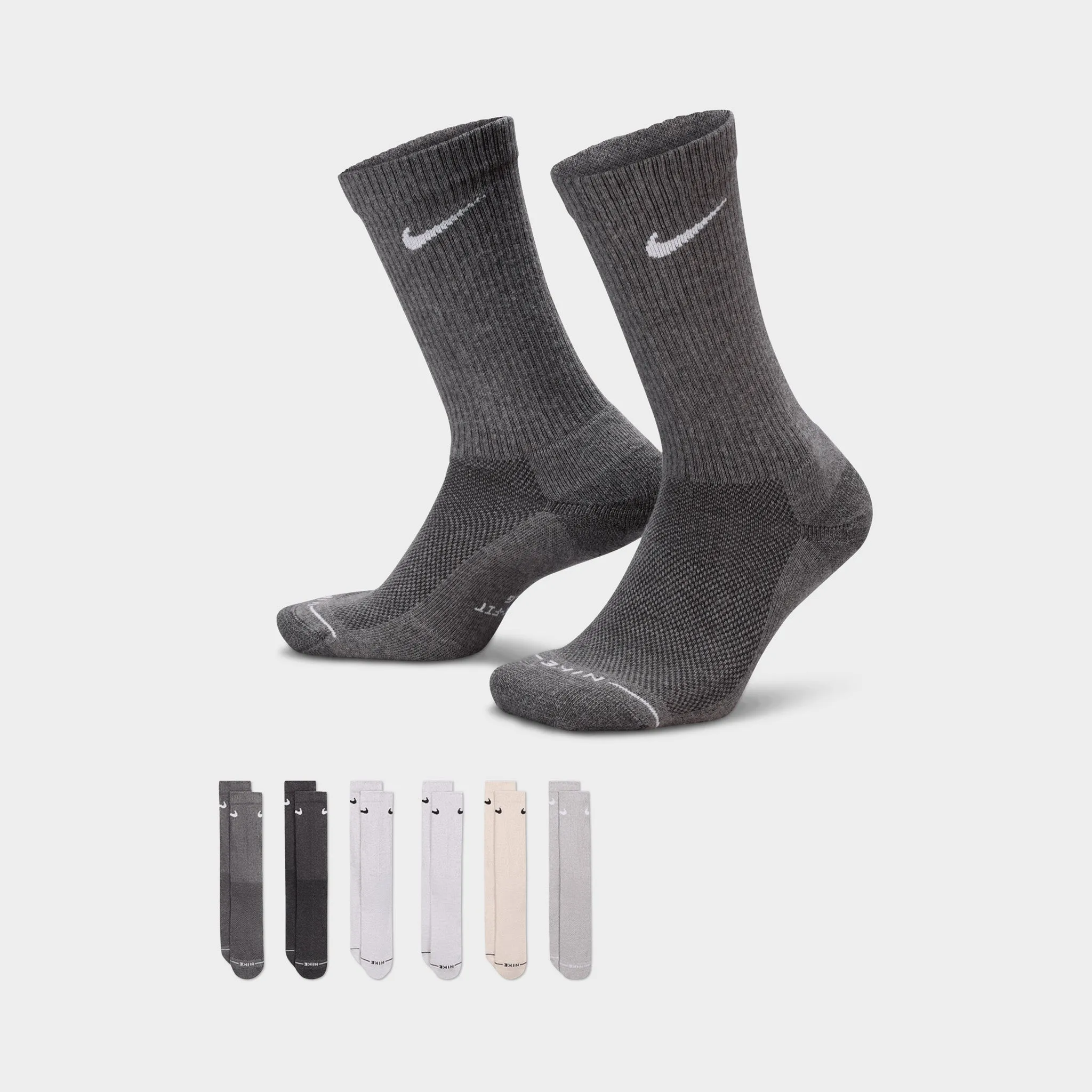 Nike Everyday Elevated Crew Socks (6 Pack) White / Multi sold by JD Sports