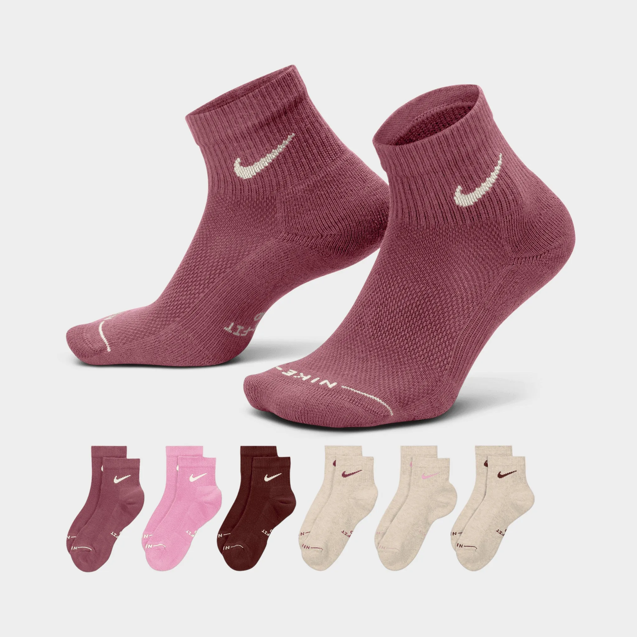 Nike Everyday Elevated Ankle Socks (6 Pack) / Multi sold by JD Sports