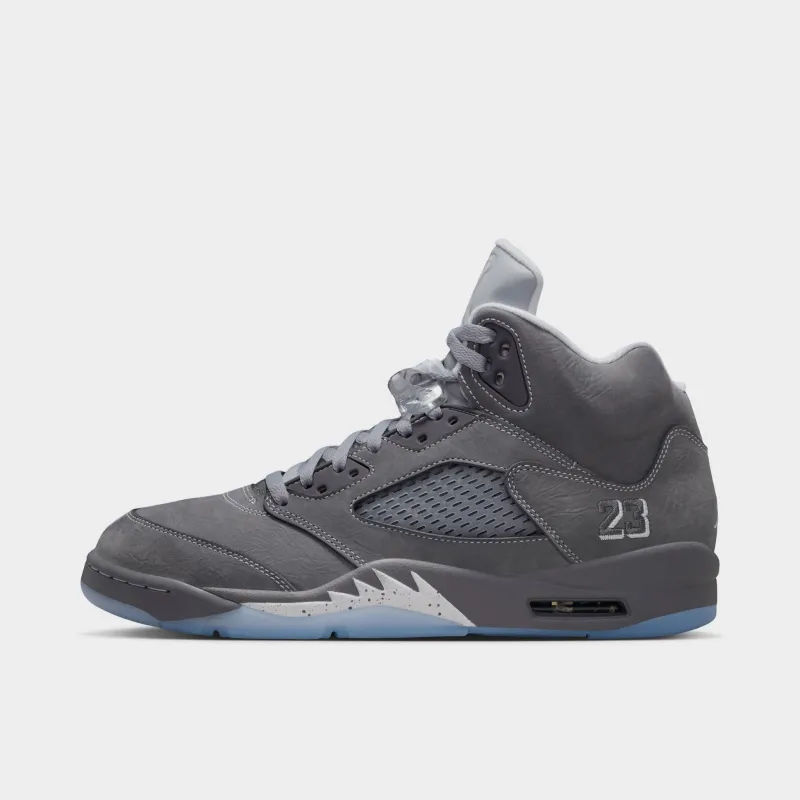 Jordan 5 Retro Wolf Grey Light Graphite / White - Wolf Grey sold by JD Sports