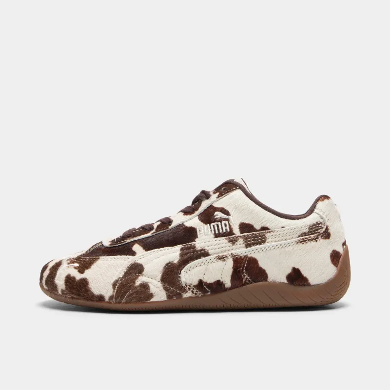 PUMA Women's Speedcat Cow Chocolate Brown  / Gum made by Puma