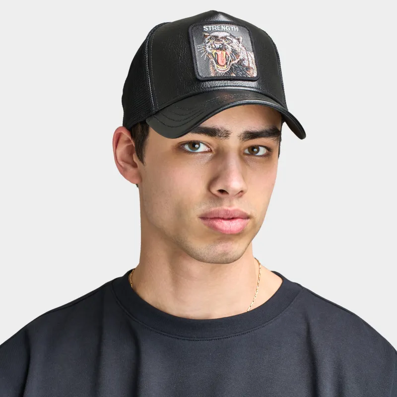 Goorin Bros Faux Leather Panther Snapback / Black made by Goorin Bros