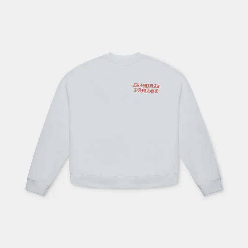 Criminal Damage Celtic Sweatshirt Off-White / Red made by Criminal Damage