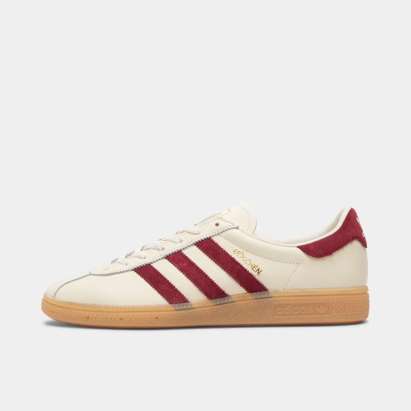 adidas Munchen Cream White / Collegiate Burgundy - Gum made by Adidas