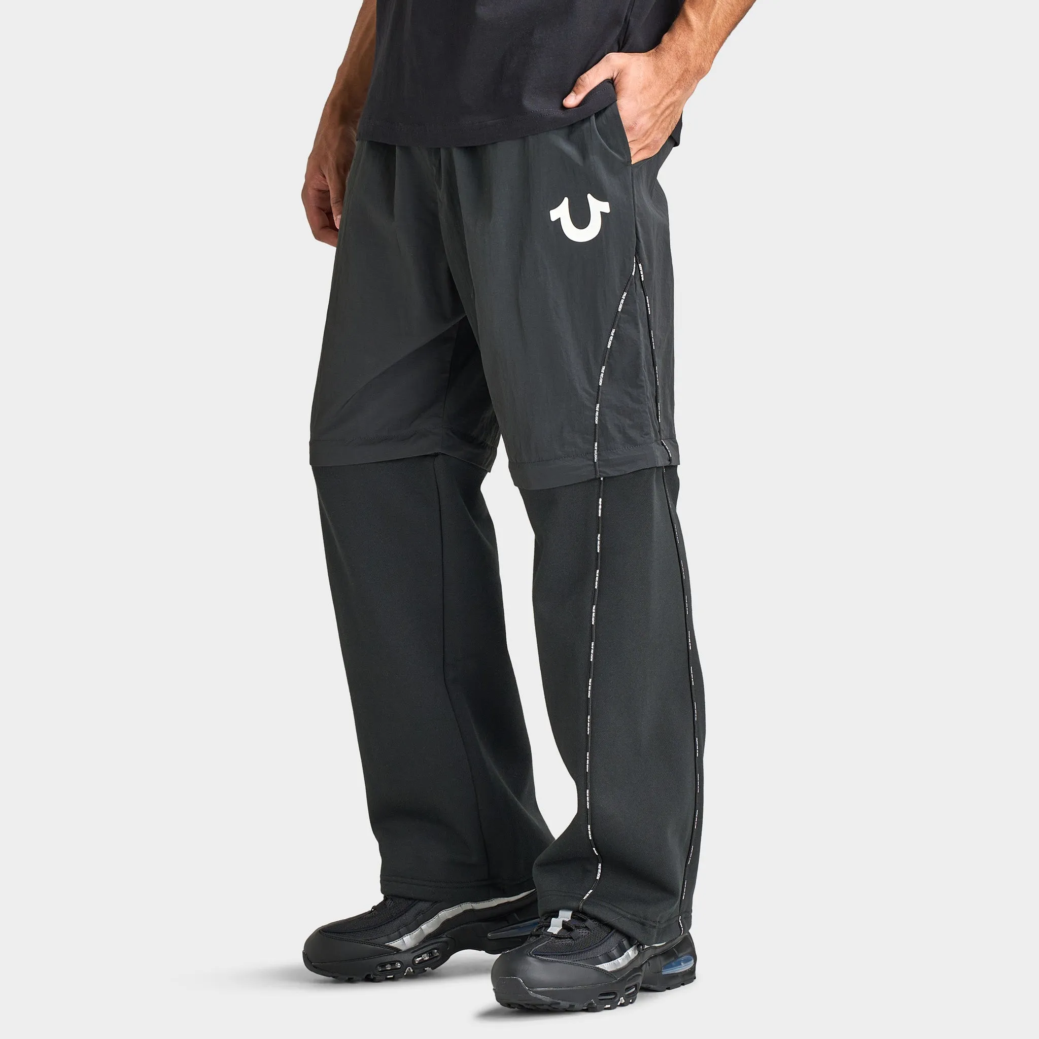 True Religion Nylon Fleece Zip Off Sweats / Jet Black sold by JD Sports product image thumbnail 2