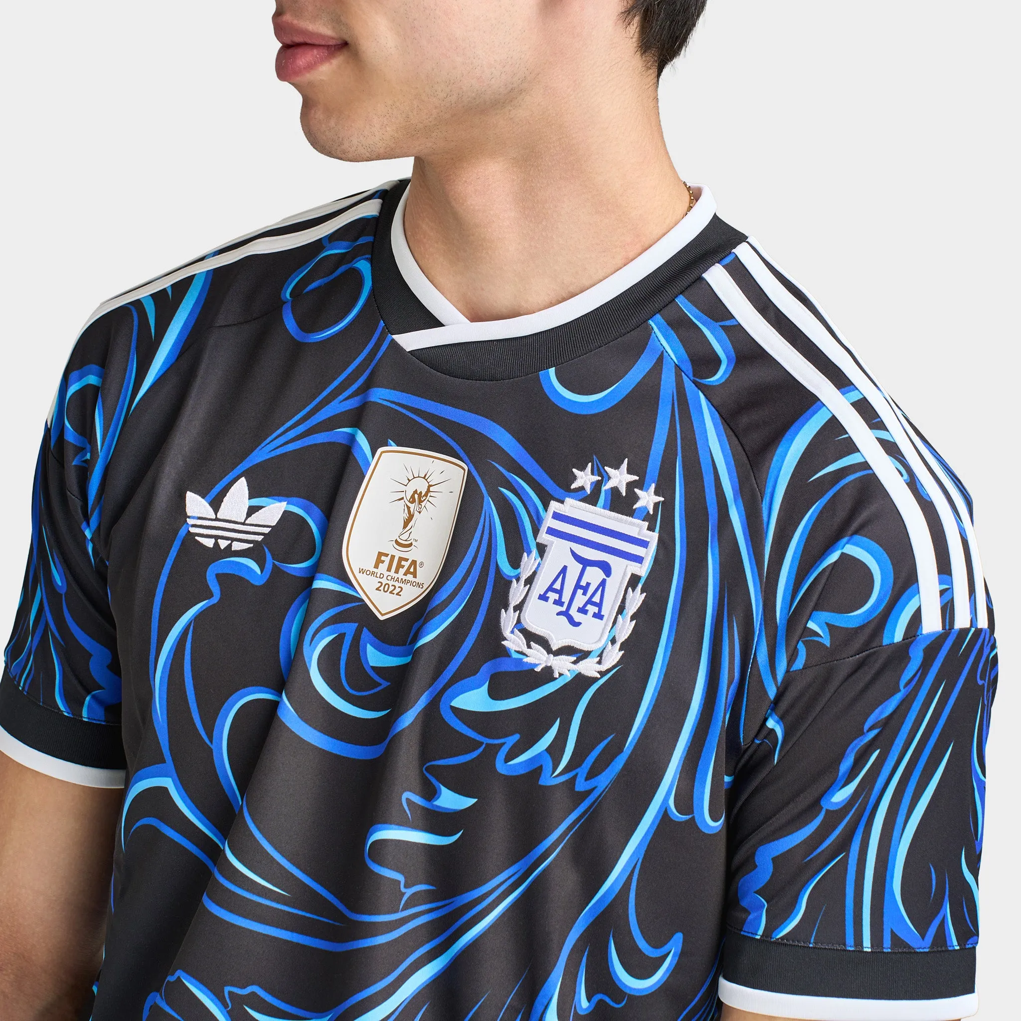 adidas Argentina Away Black / Lucid Blue - Blue sold by JD Sports product image thumbnail 3